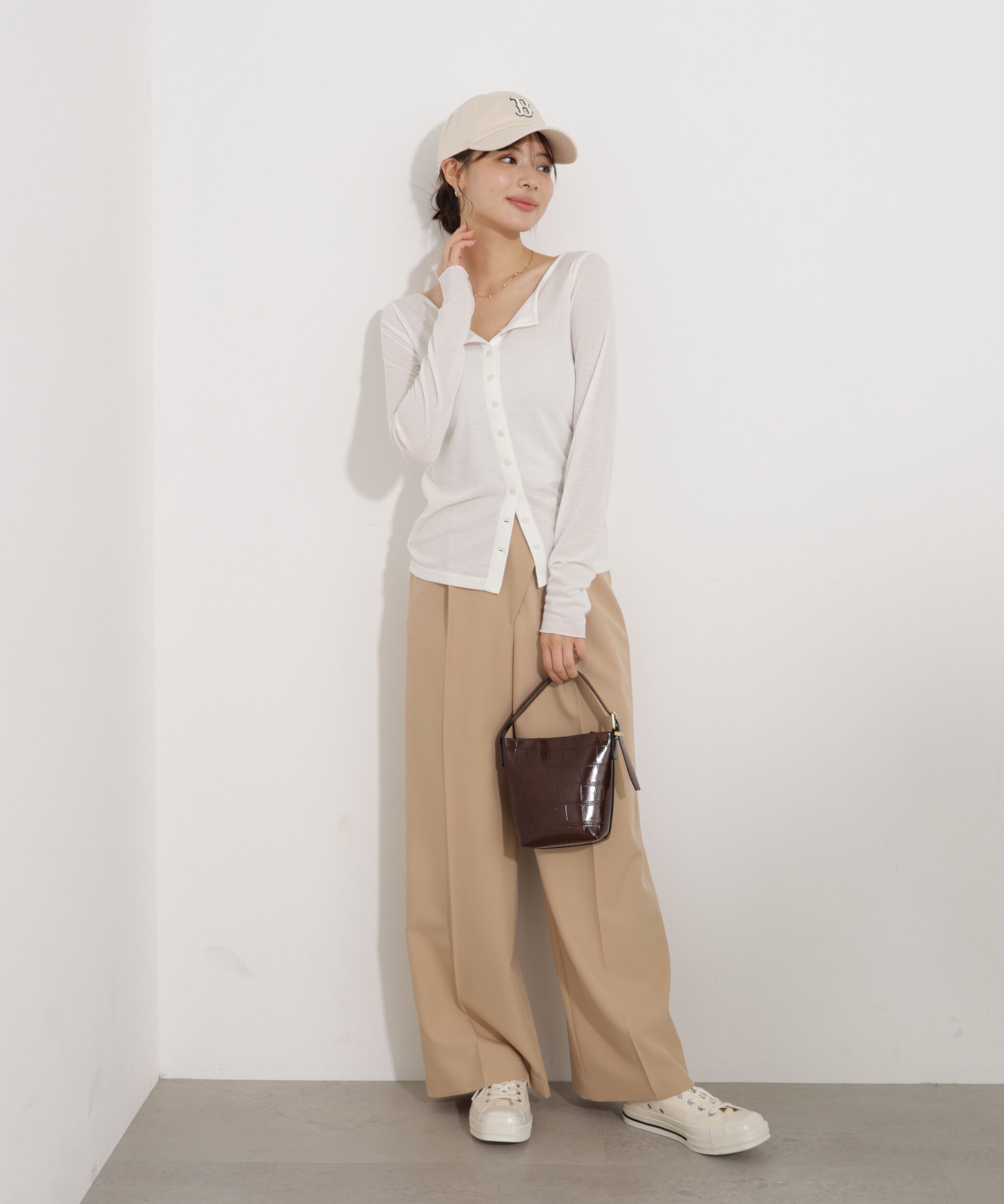 PROPORTION BODY DRESSING「〈a/mie〉シアーカットソー　26SS」|Tシャツ・カットソー|