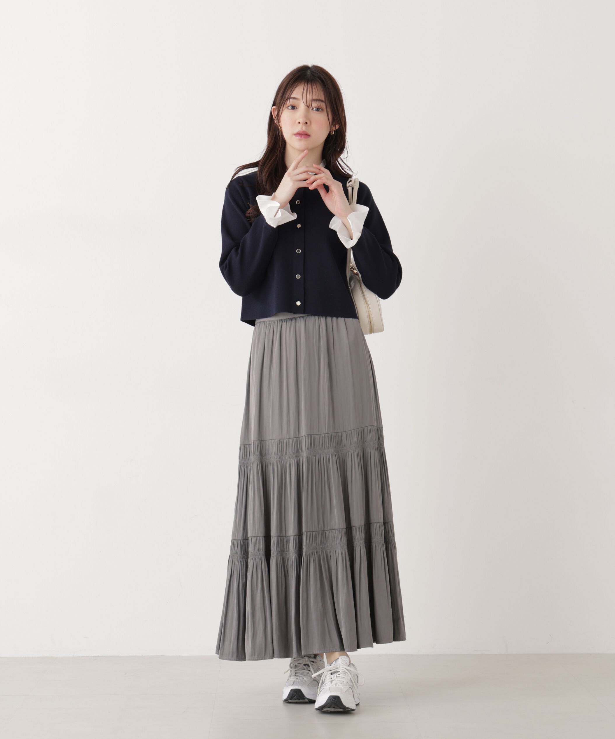 PROPORTION BODY DRESSING「フリルショートカーディガン　26SS」|カーディガン|