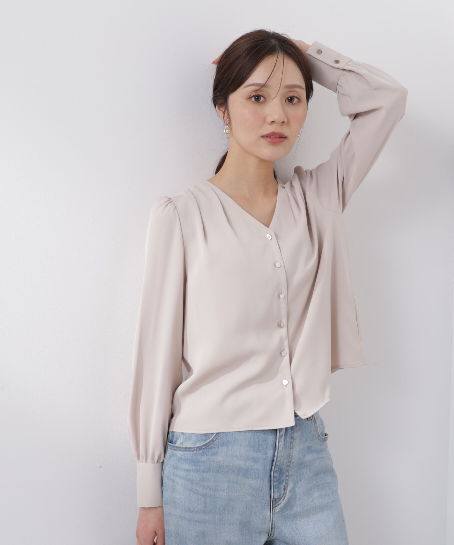 PROPORTION BODY DRESSING「キラ釦タックブラウス　26SS」|シャツ・ブラウス|