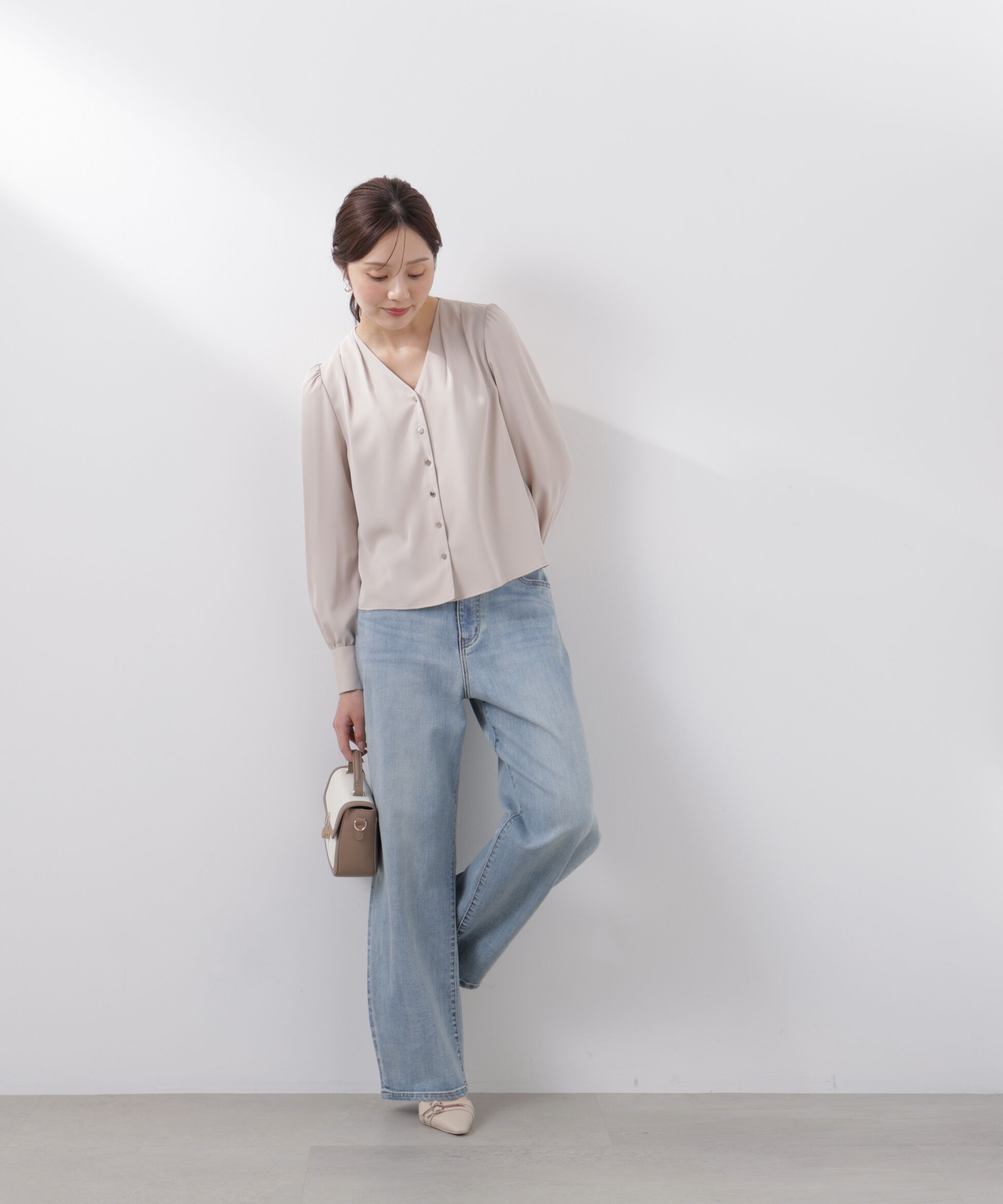 PROPORTION BODY DRESSING「キラ釦タックブラウス　26SS」|シャツ・ブラウス|