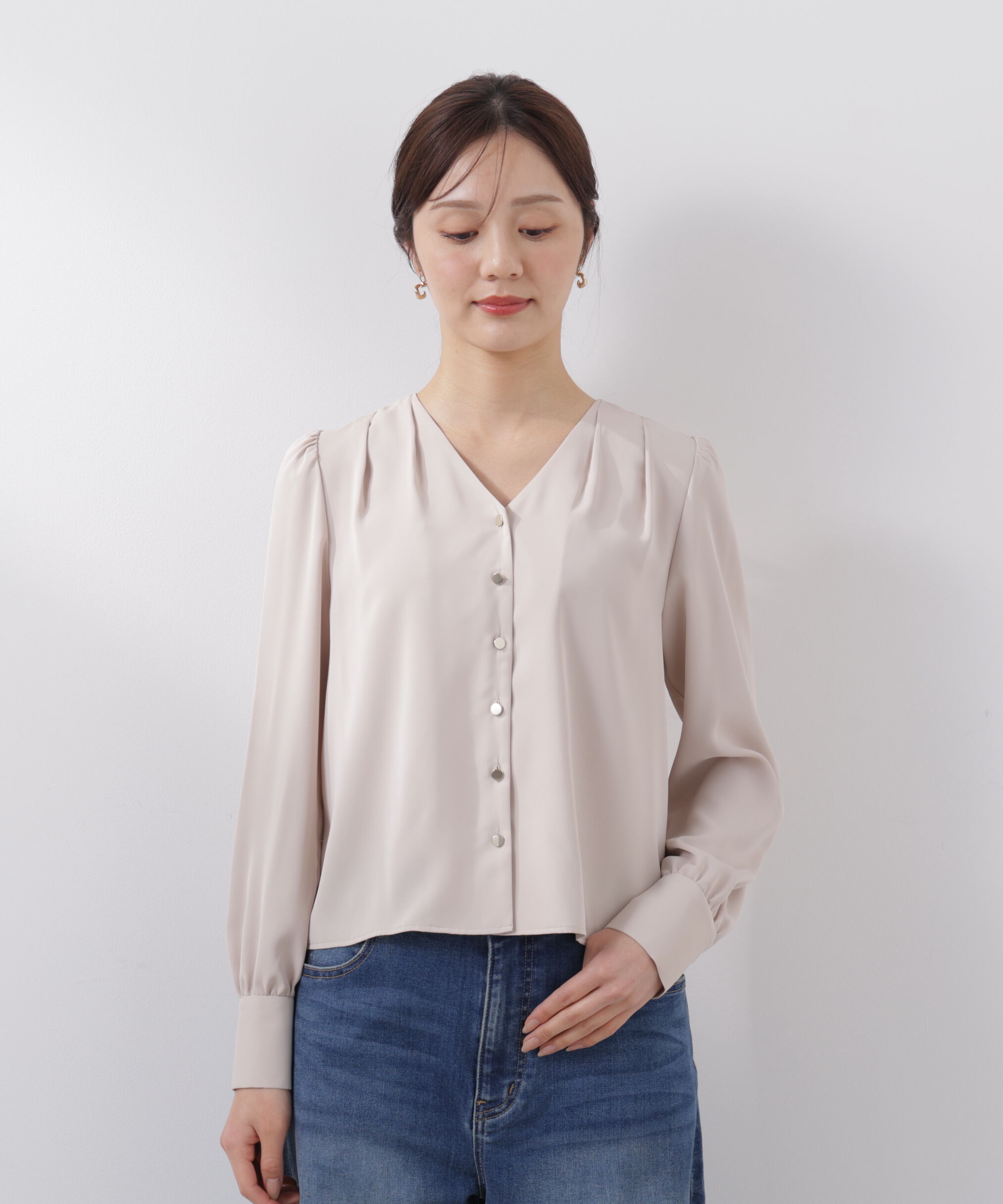 PROPORTION BODY DRESSING「キラ釦タックブラウス　26SS」|シャツ・ブラウス|