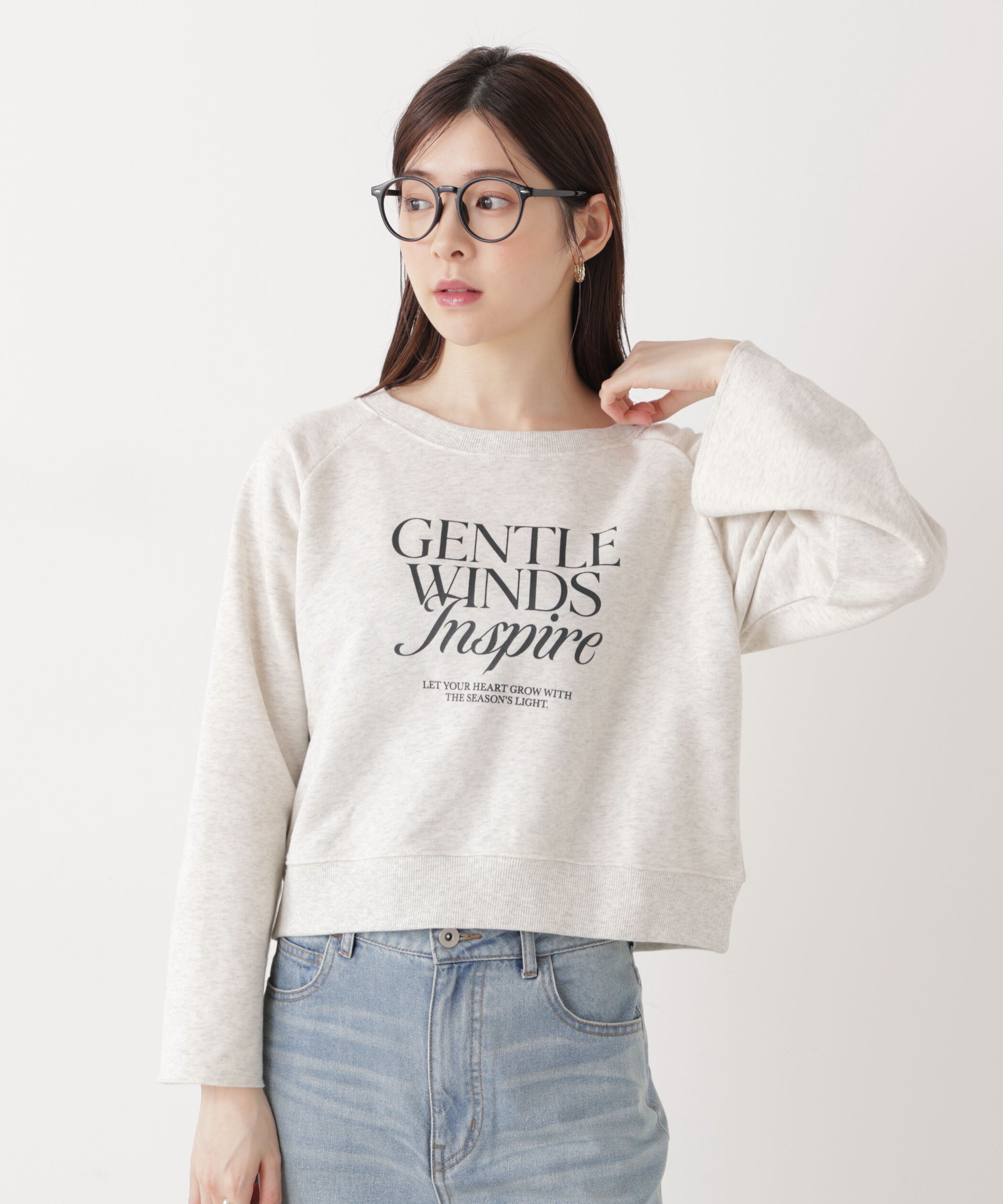 PROPORTION BODY DRESSING「＜ウォッシャブル＞〈a/mie〉ラグランロゴトップス　26SS」|Tシャツ・カットソー|