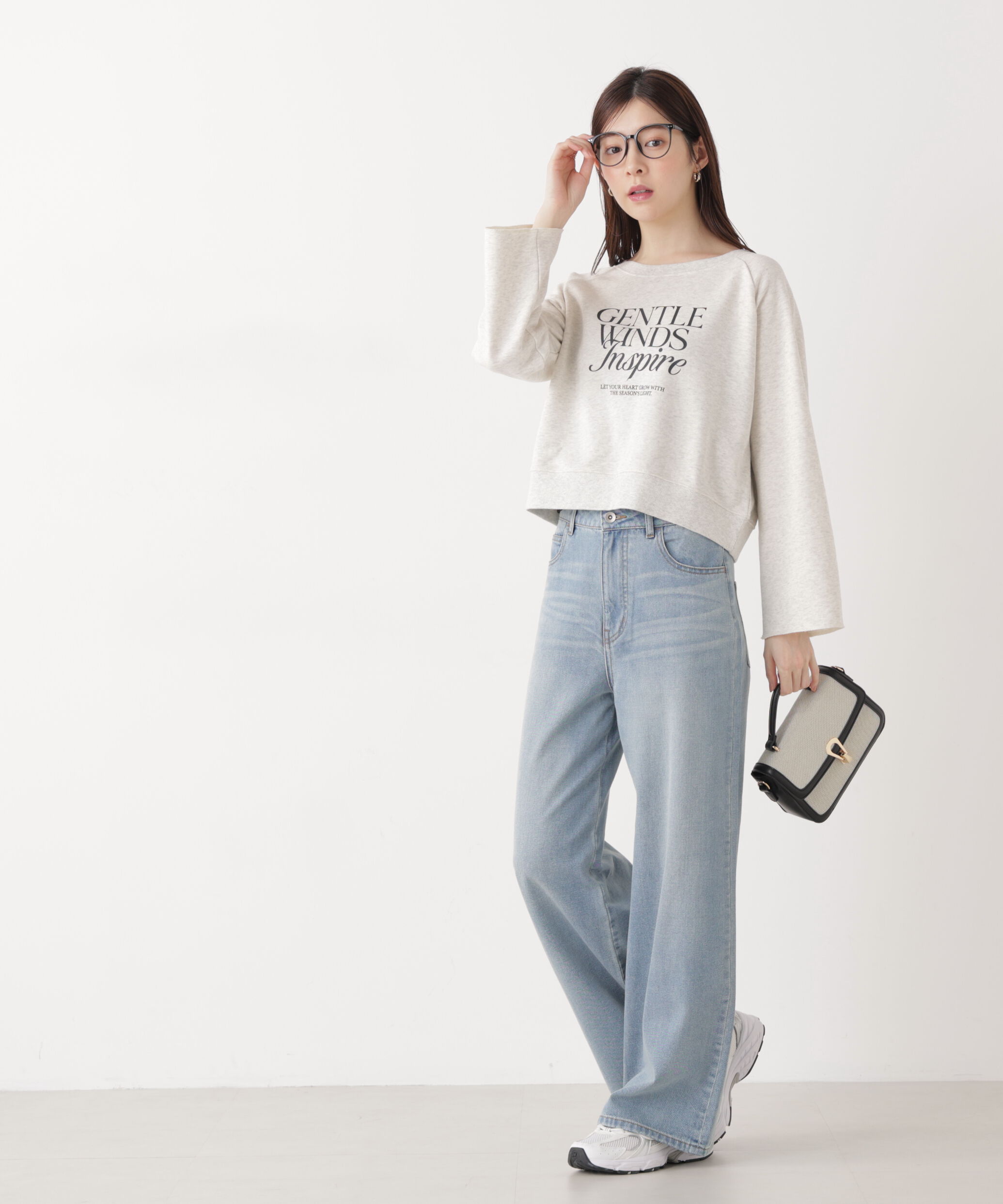 PROPORTION BODY DRESSING「＜ウォッシャブル＞〈a/mie〉ラグランロゴトップス　26SS」|Tシャツ・カットソー|