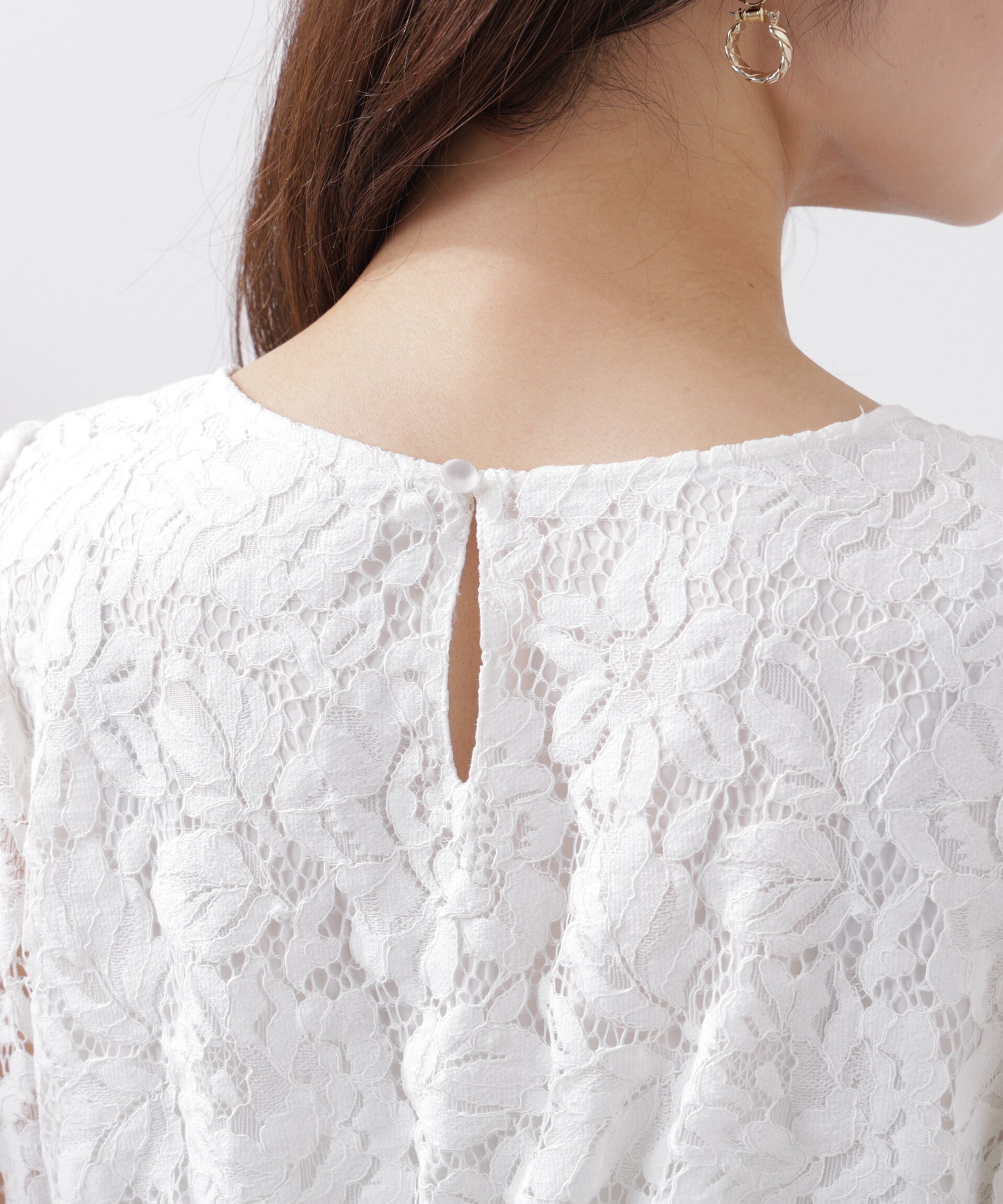 PROPORTION BODY DRESSING「レースペプラムブラウス　26SS」|シャツ・ブラウス|