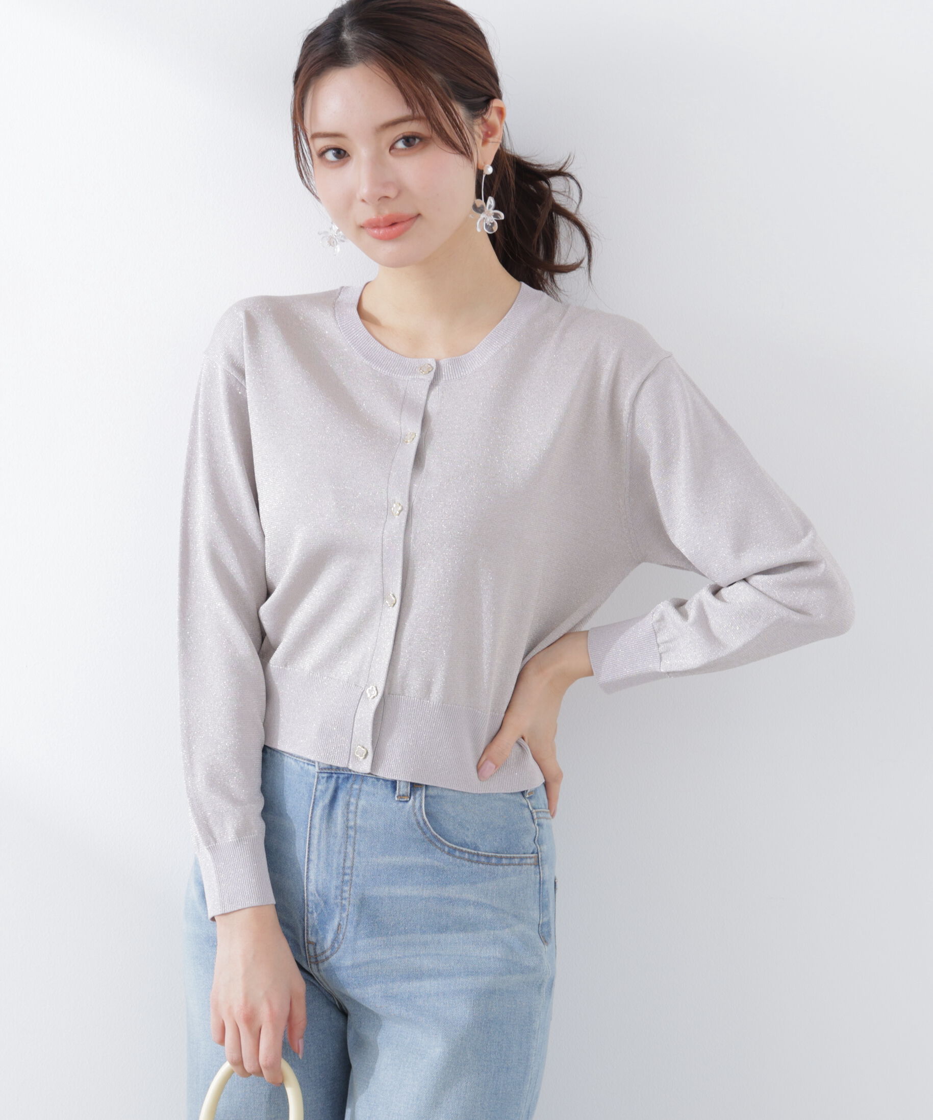 PROPORTION BODY DRESSING「＜ウォッシャブル/UV＞ベーシックカーディガン　26SS」|カーディガン|ラベンダーラ