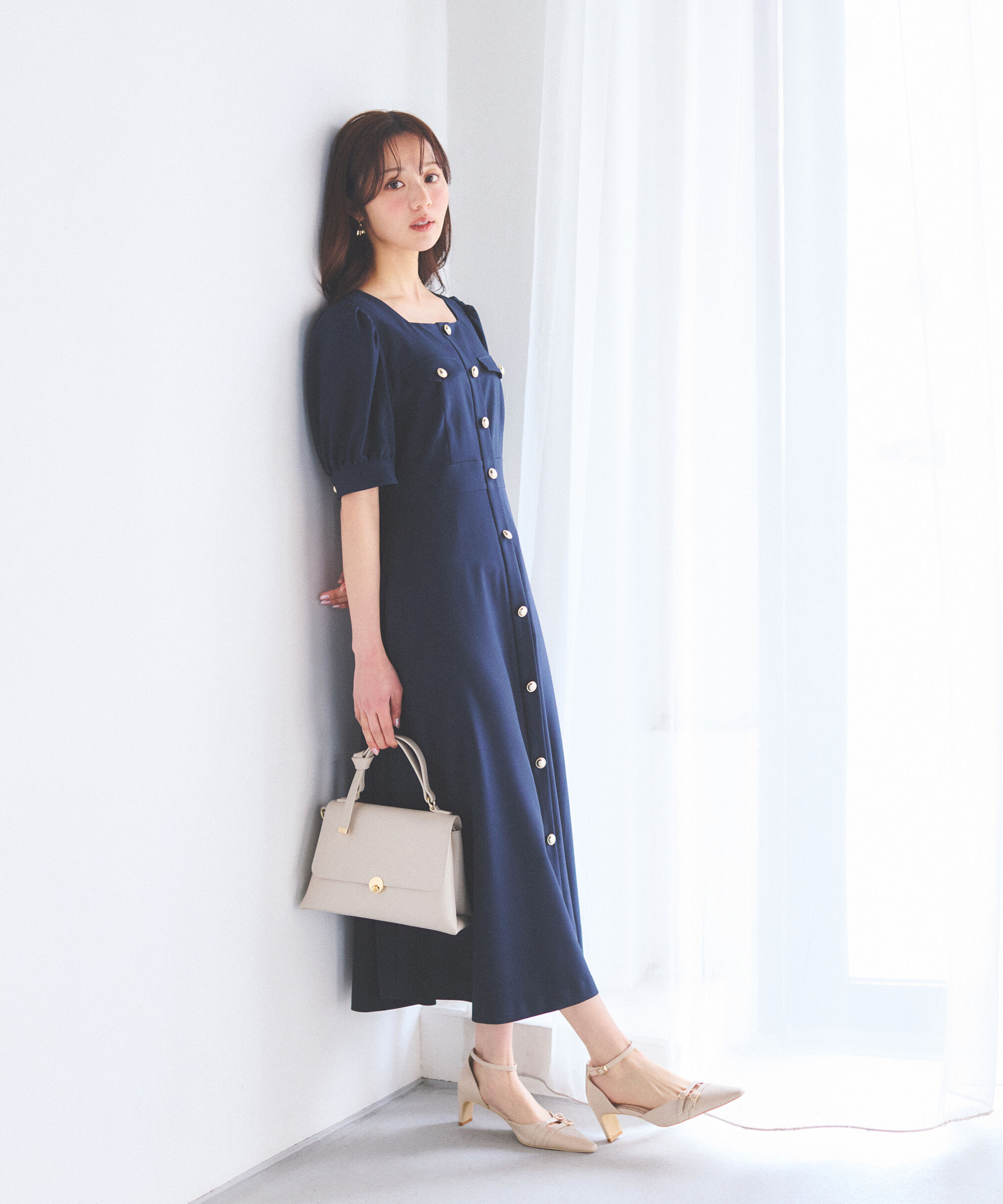 PROPORTION BODY DRESSING「フロント釦ワンピース　26SS」|ワンピース|