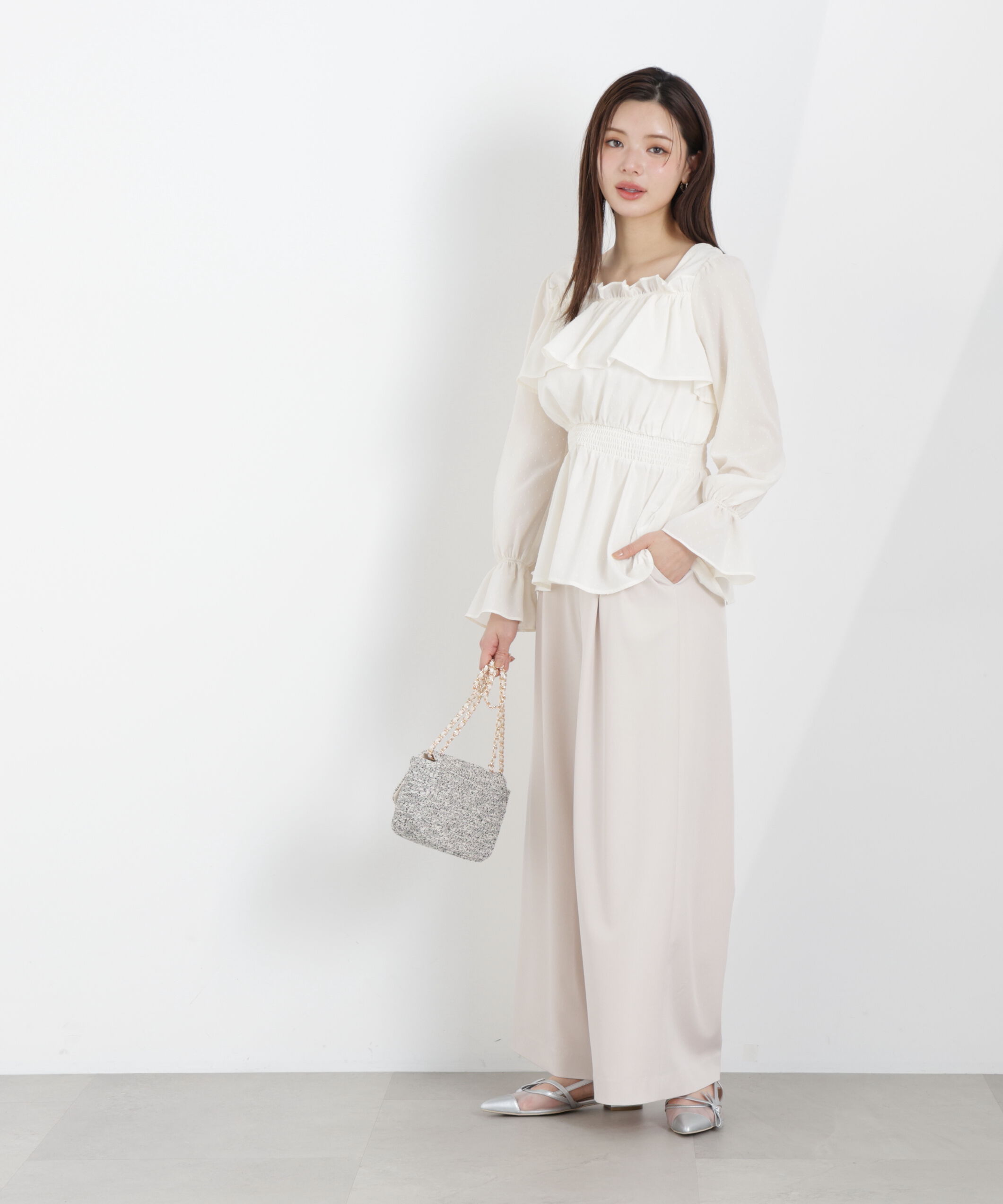 PROPORTION BODY DRESSING「ウエストリブワイドパンツ　26SS」|その他|