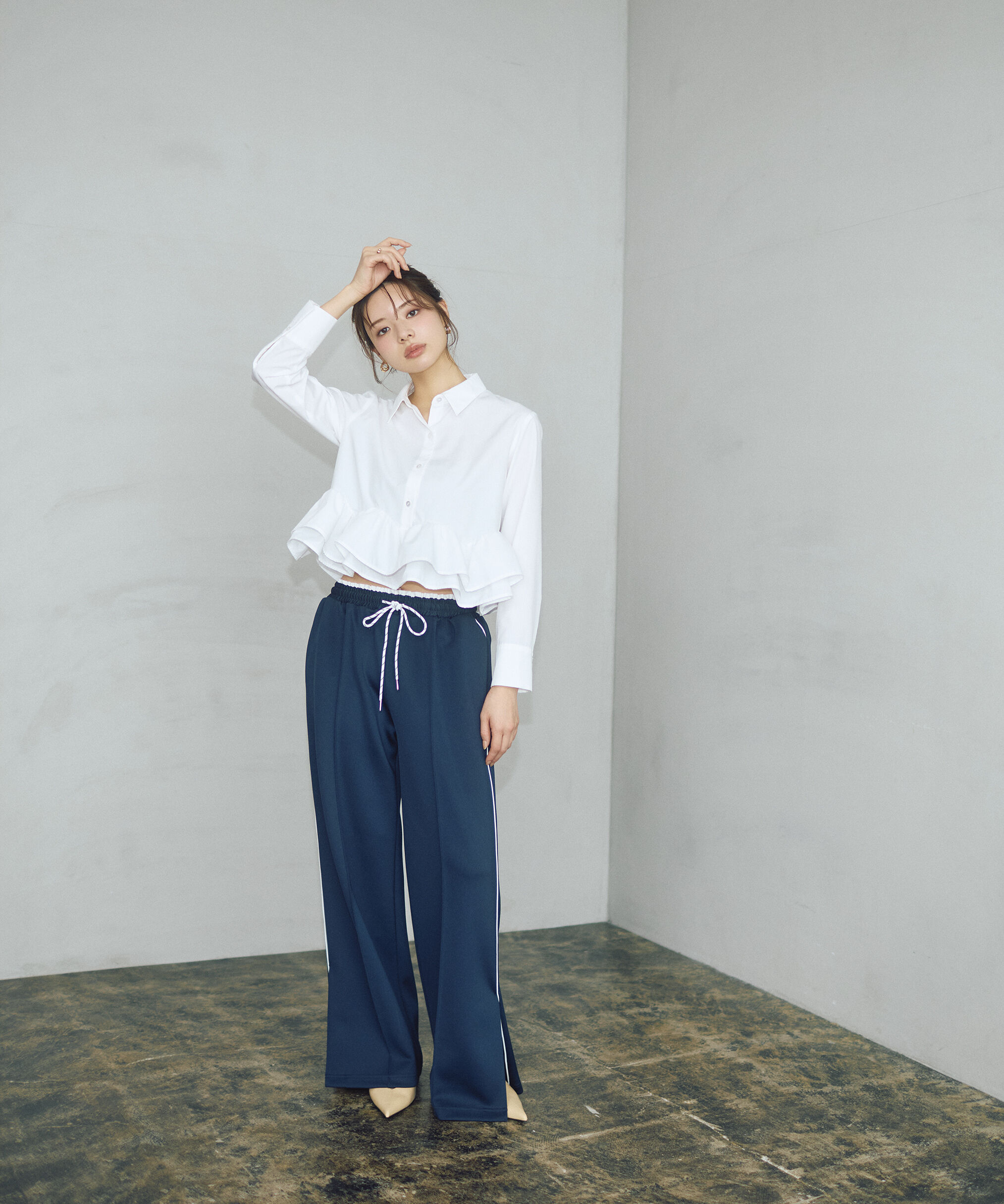 PROPORTION BODY DRESSING「＜新津のんさんコラボ＞〈a/mie〉トラックパンツ 26SS」|その他|