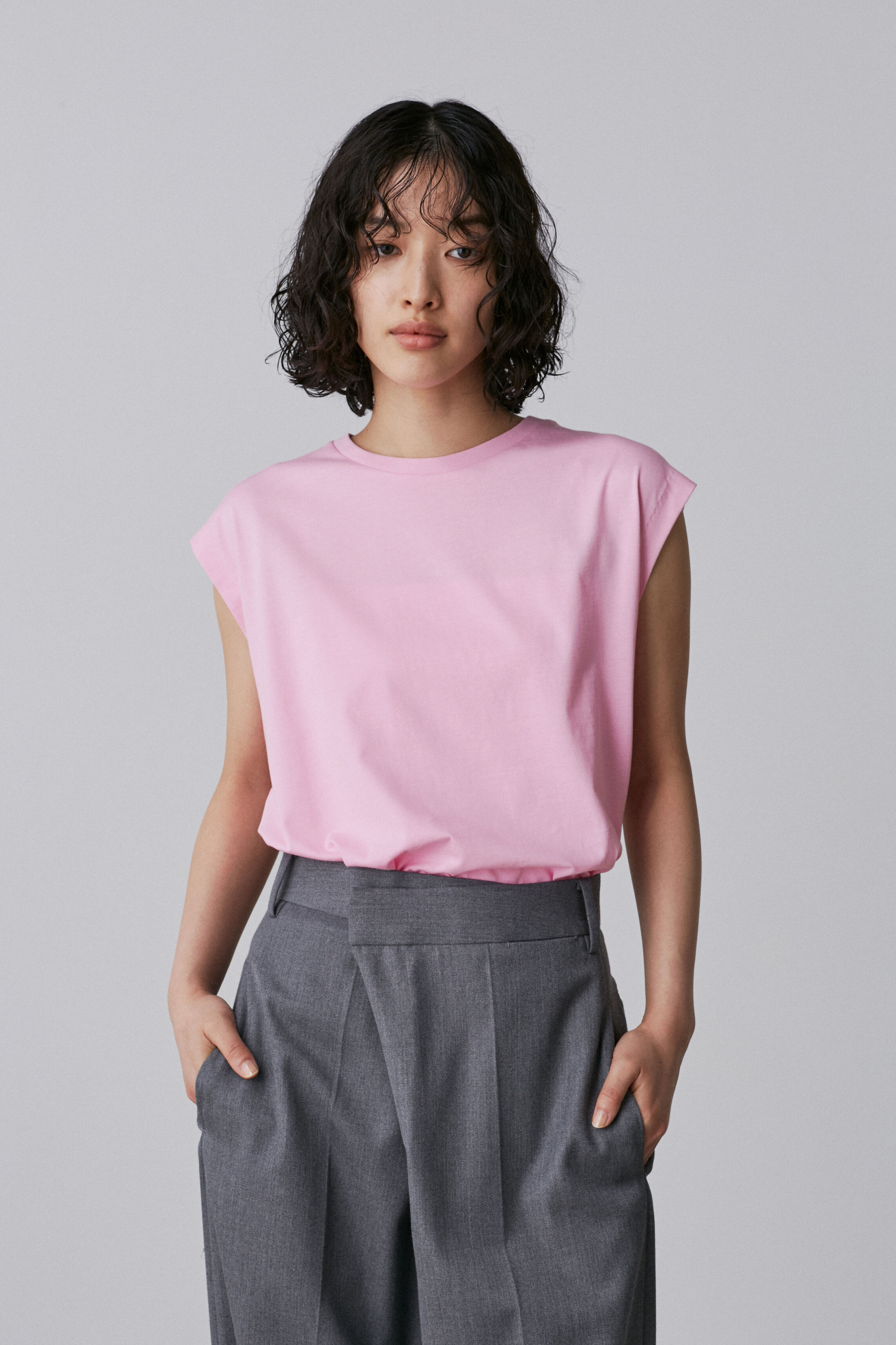 YLEVE 「YLEVE / ORGANIC COTTON BIO NO SLEEVE」|Tシャツ・カットソー|ピンク