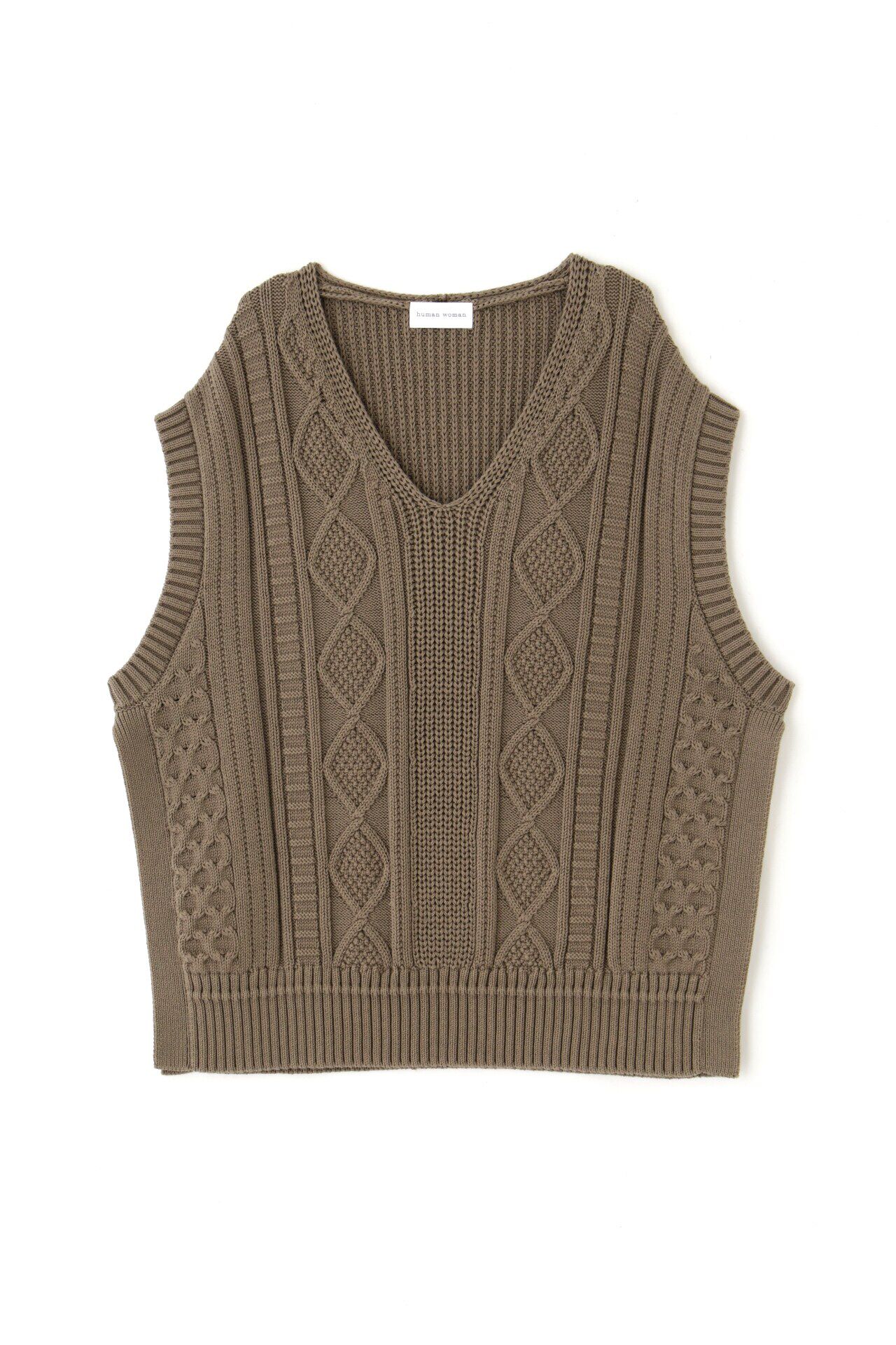  「◆ケーブル編みニットベスト」|ニット・セーター|
