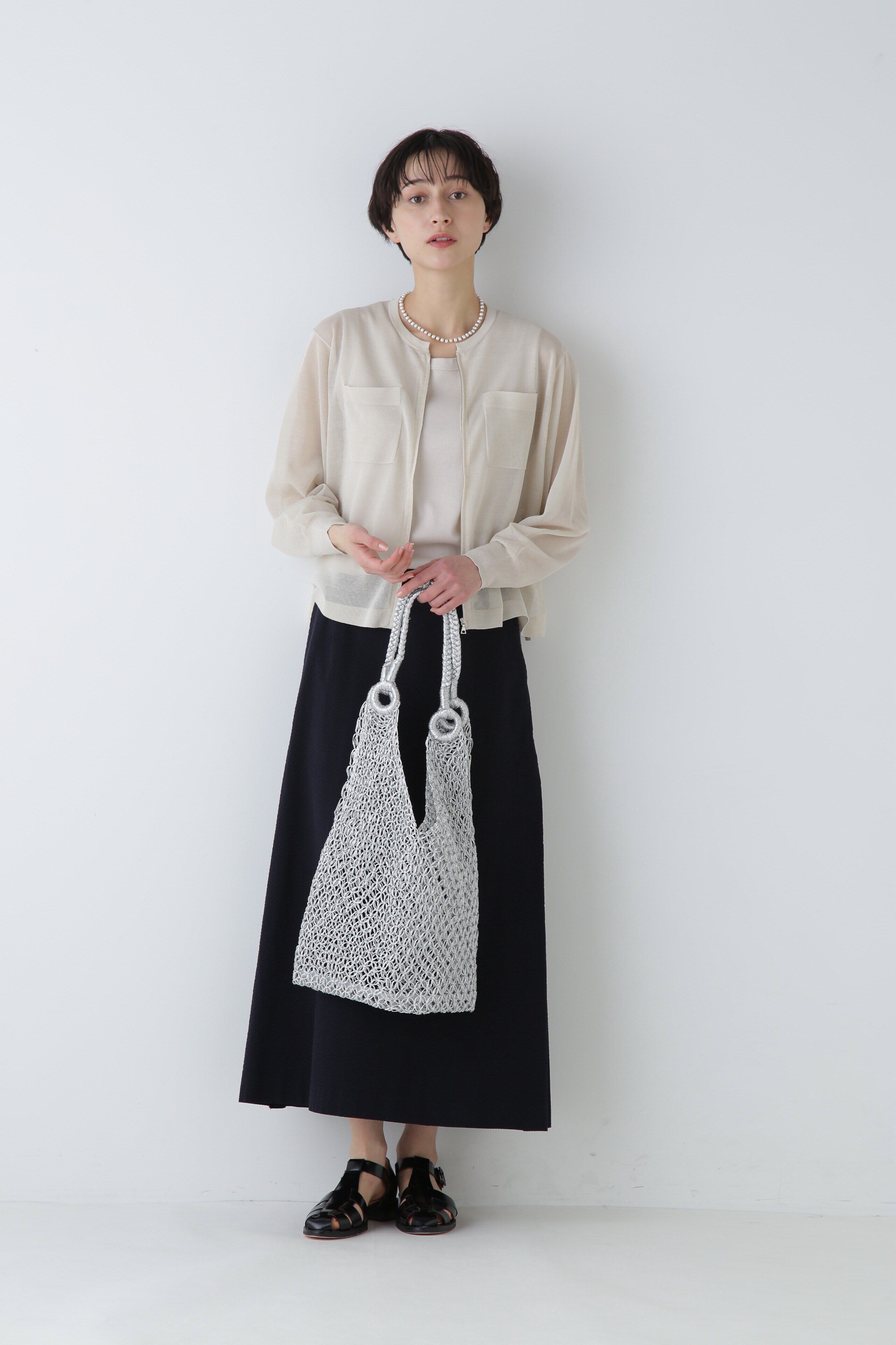  「◆シアーハイゲージニットジップアップカーディガン」|ニット・セーター|