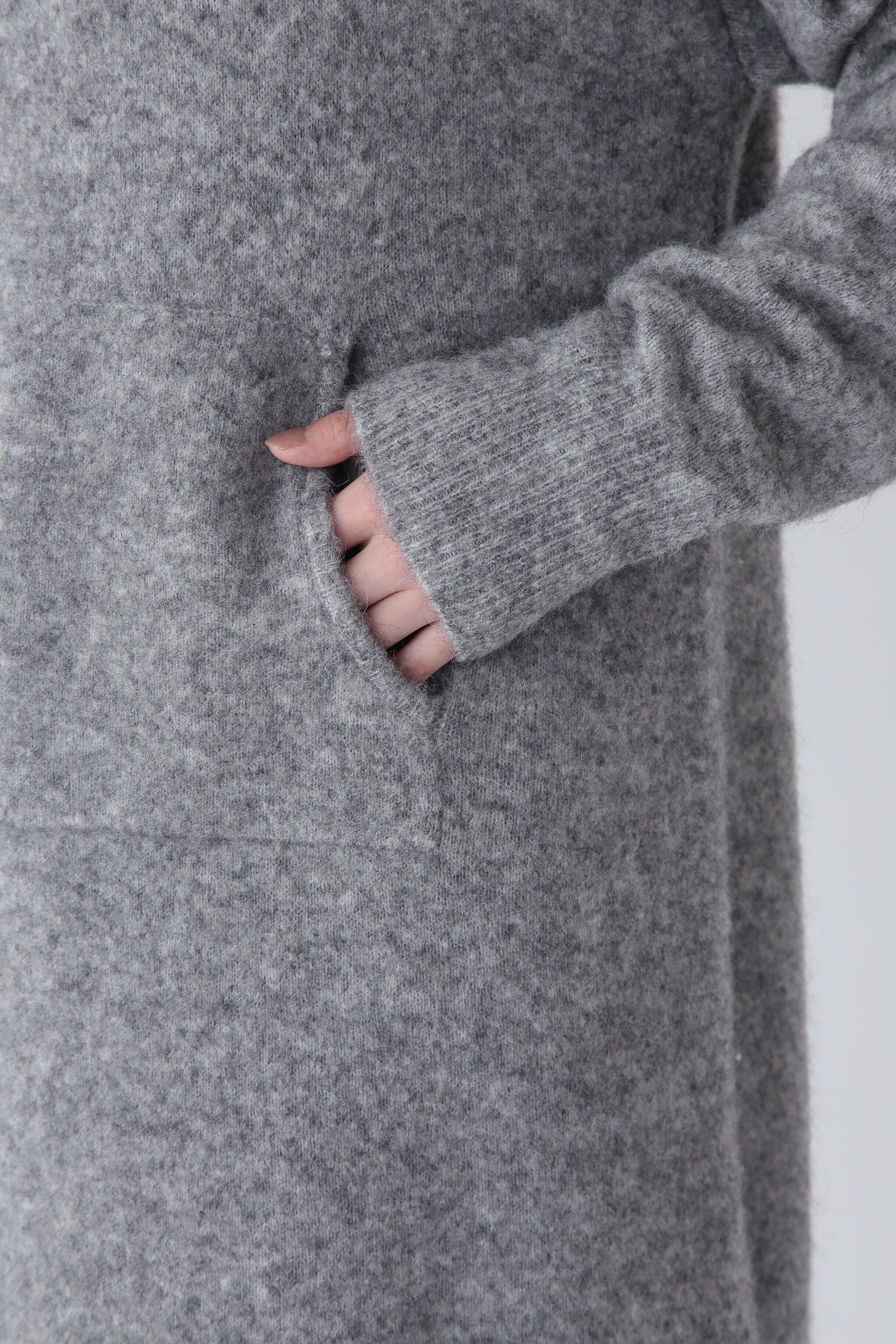  「◆モヘア混フーディーニットワンピース」|ワンピース|