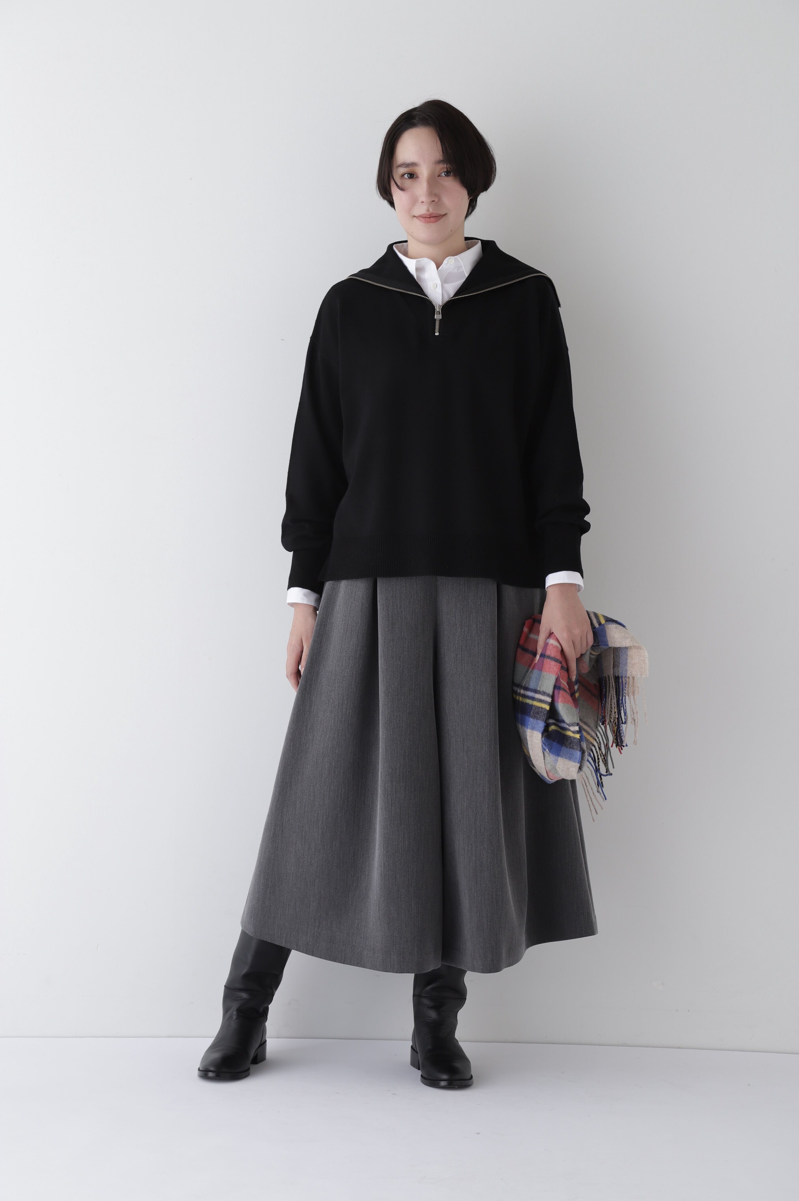  「◆タックフレアーシルエットスカーチョ」|スカート|