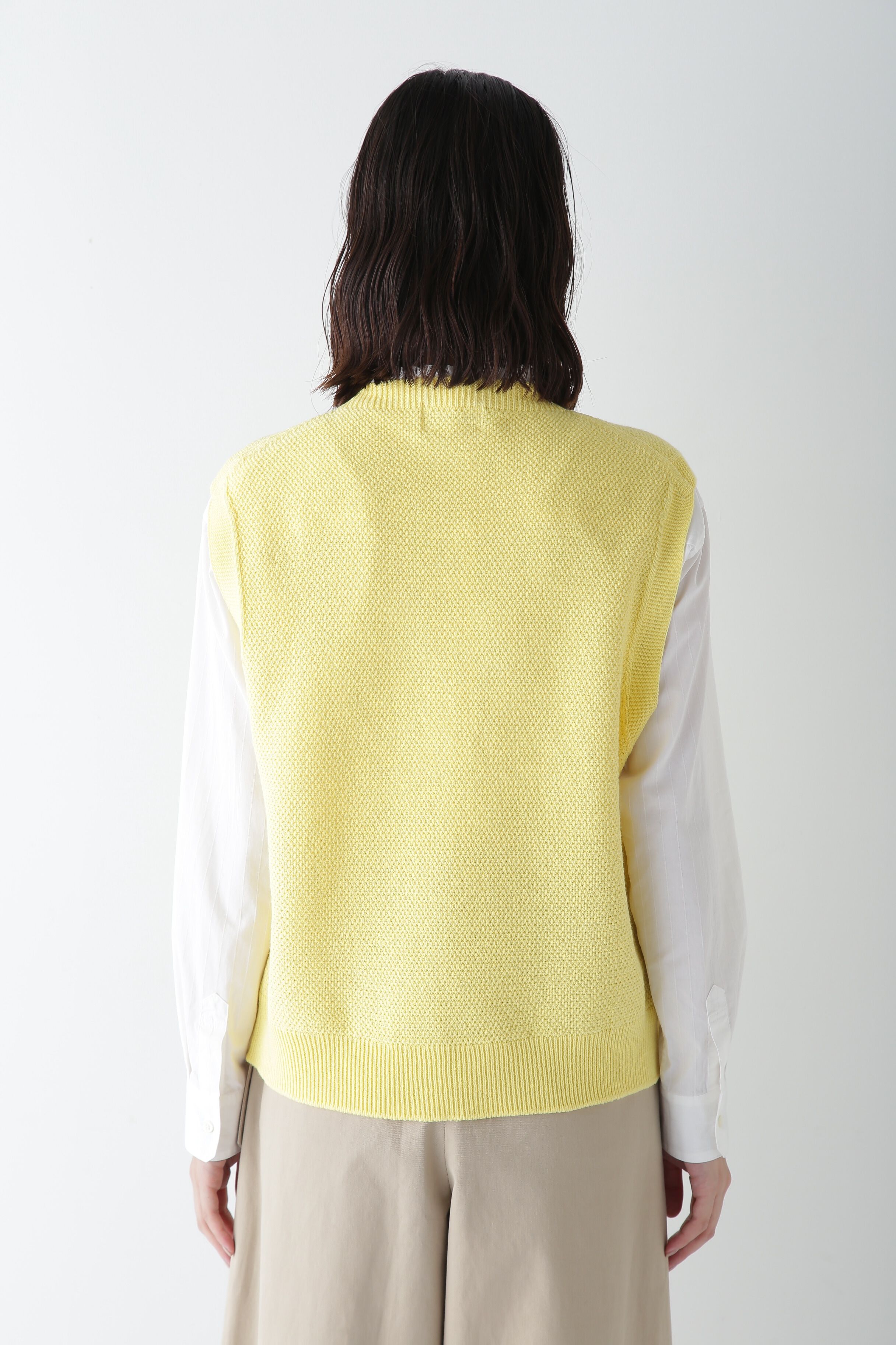  「◆【ウォッシャブル】コットンポリエステルリンクスベスト」|ニット・セーター|