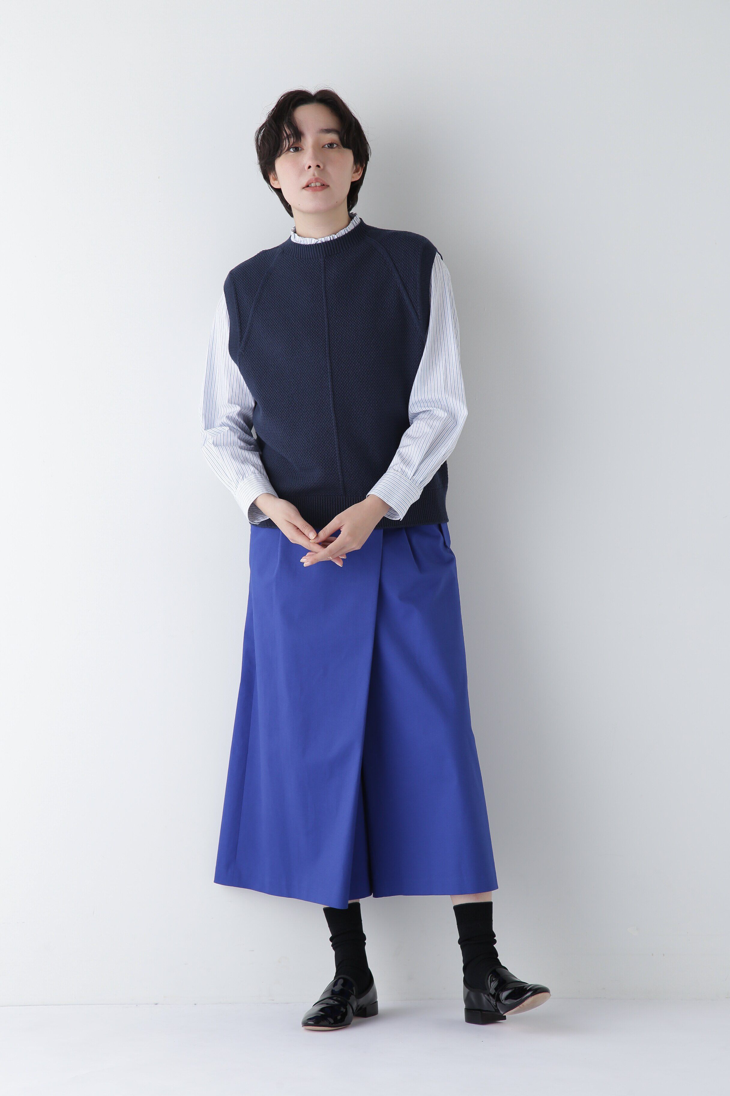  「◆【ウォッシャブル】コットンポリエステルリンクスベスト」|ニット・セーター|