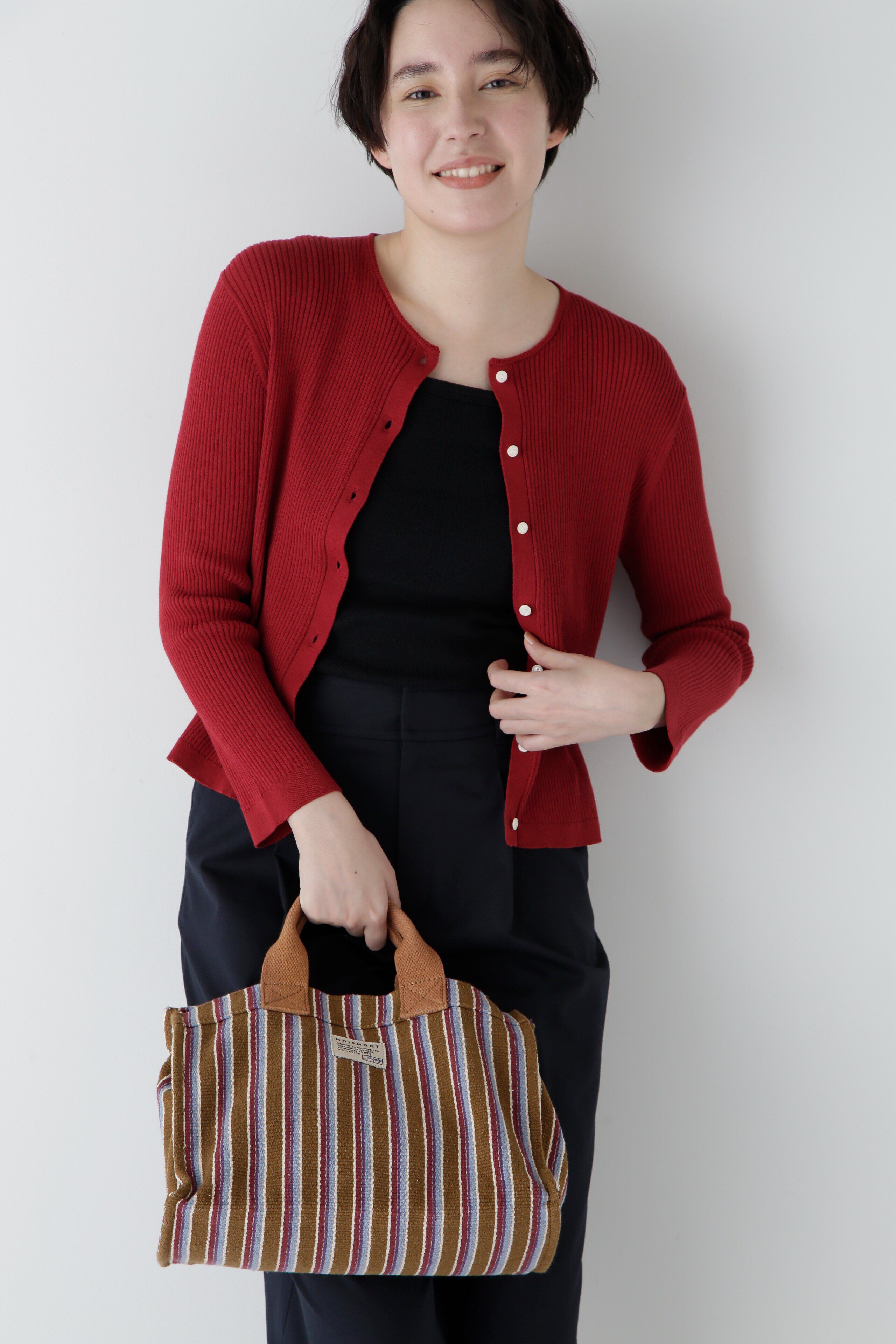  「◆【ウォッシャブル・UVカット】コットン混クルーカーディガン」|ニット・セーター|