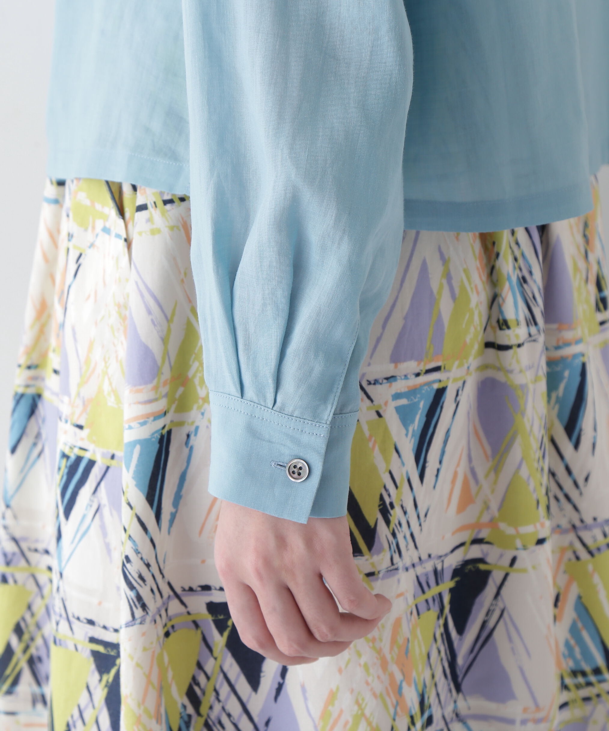  「◆ラミーバンドカラーシャツブラウス」|シャツ・ブラウス|