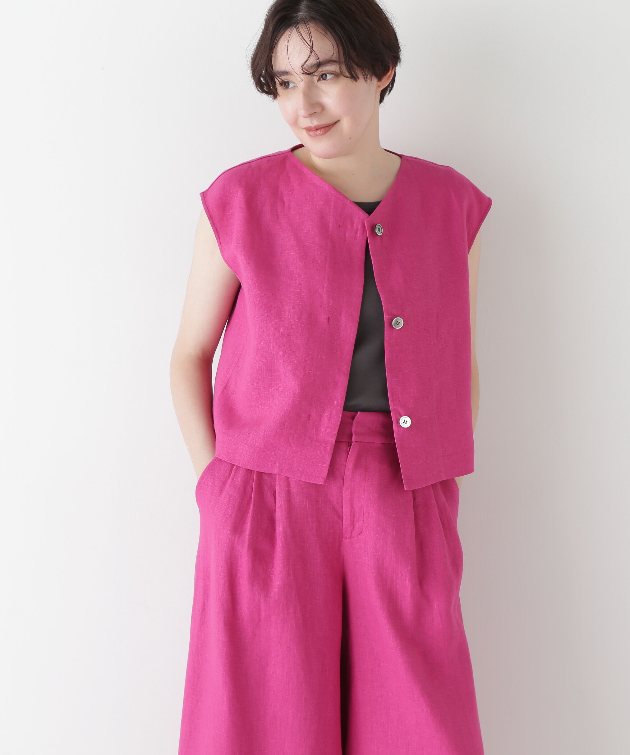  「◆リネンボックスブラウス」|シャツ・ブラウス|