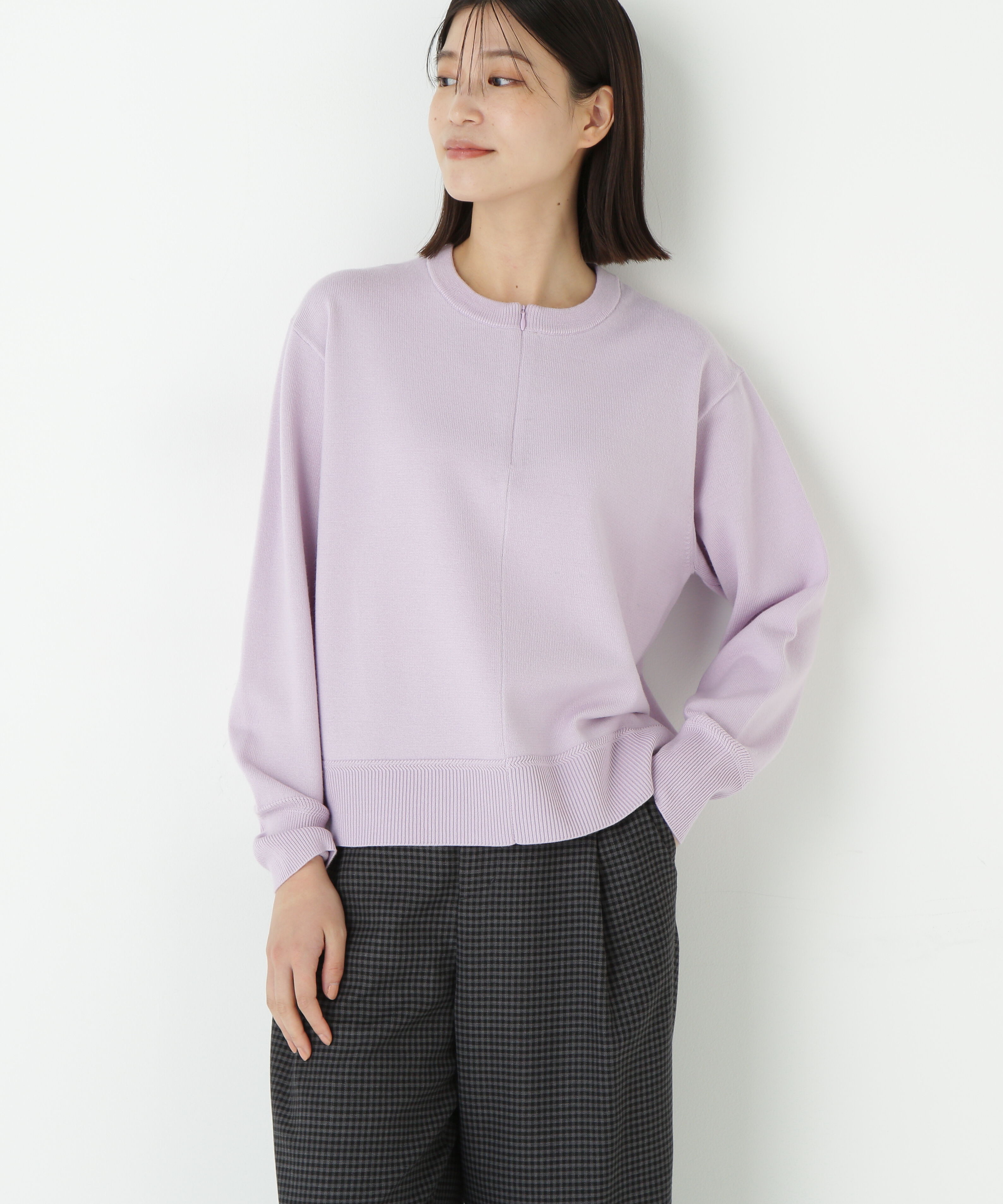  「◆ハイゲージプレーティングスキッパー風プルオーバー」|ニット・セーター|