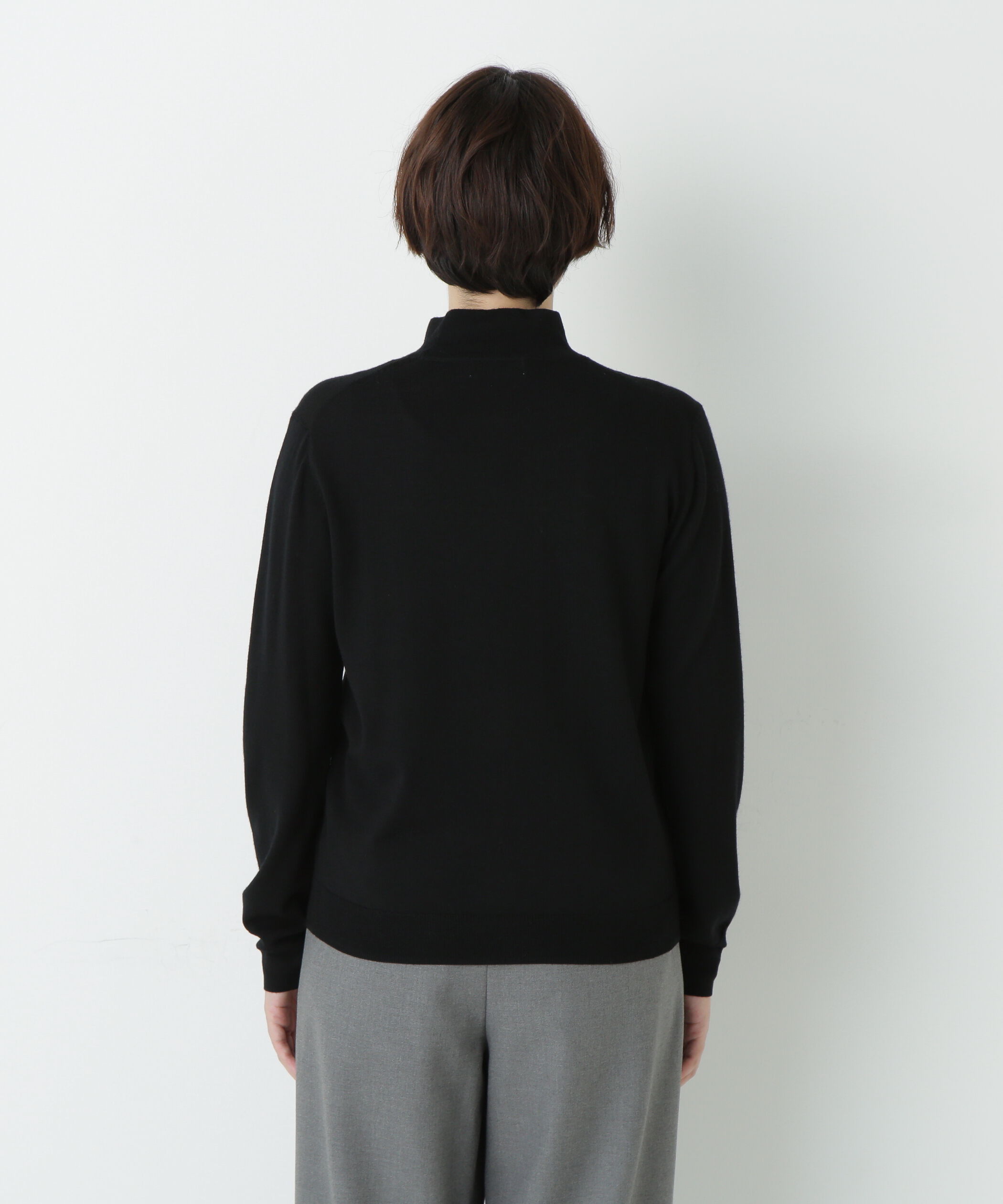  「梳毛天竺ハイネックプルオーバー」|ニット・セーター|