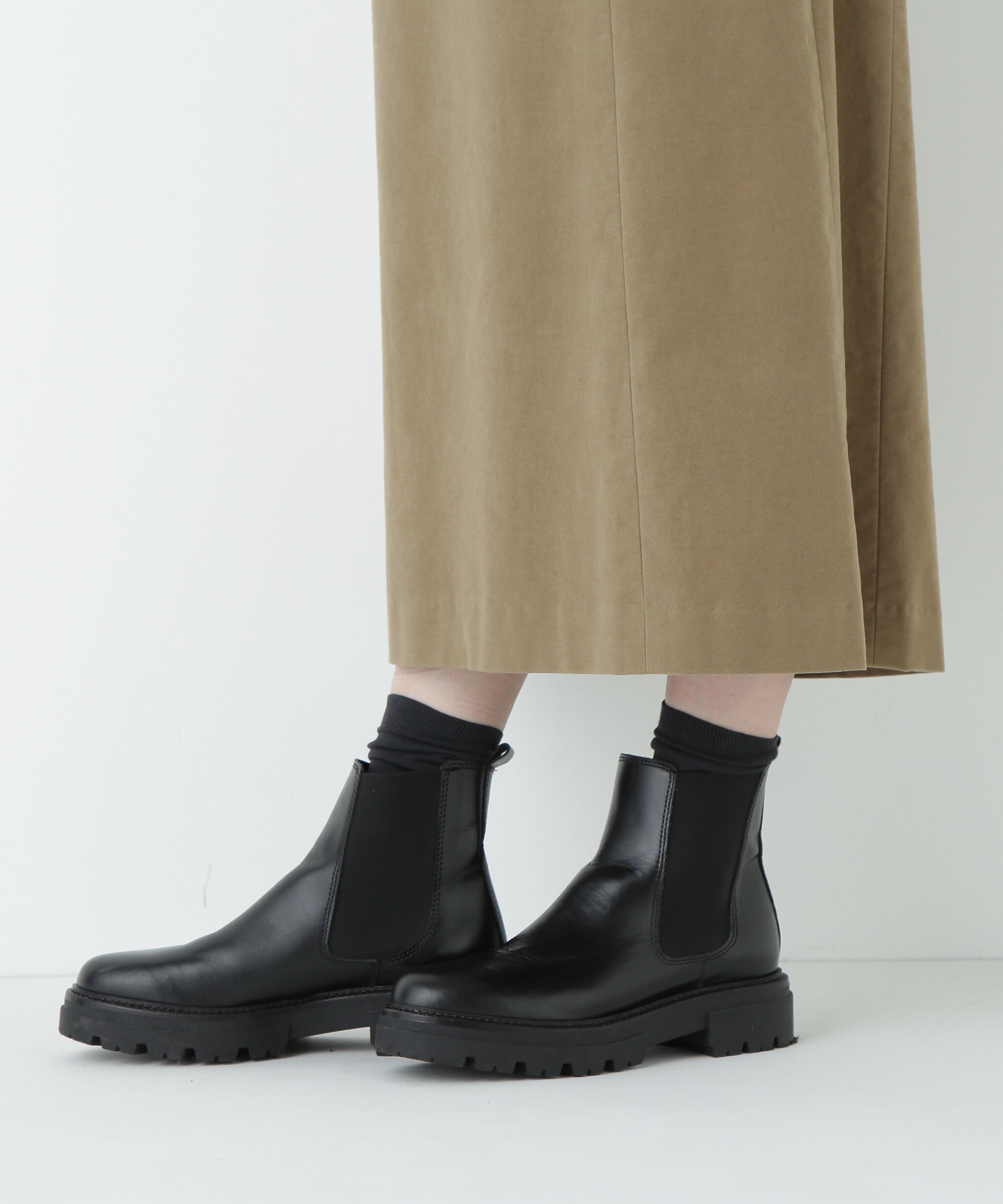  「◆　カウレザーチェルシーブーツ」|その他|ブラック