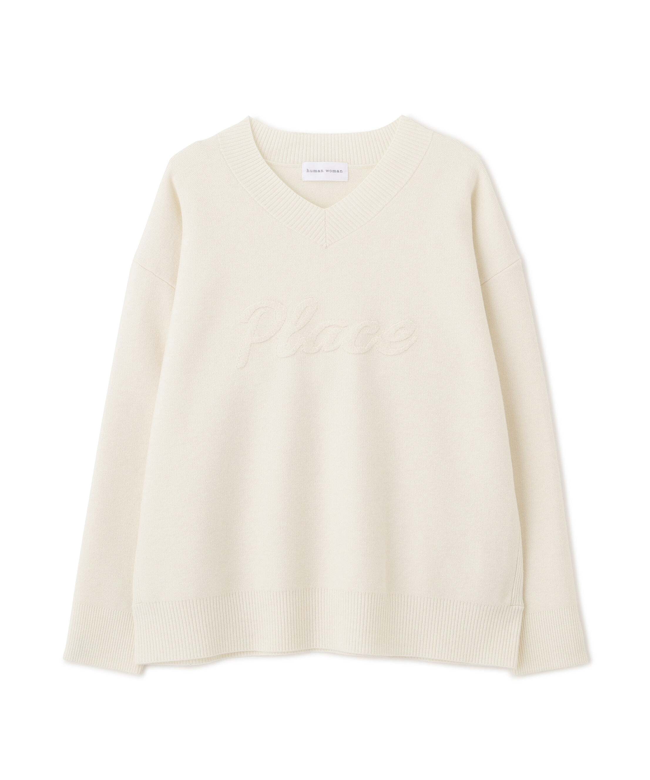  「◆レタードジャガードＶネックニット」|ニット・セーター|