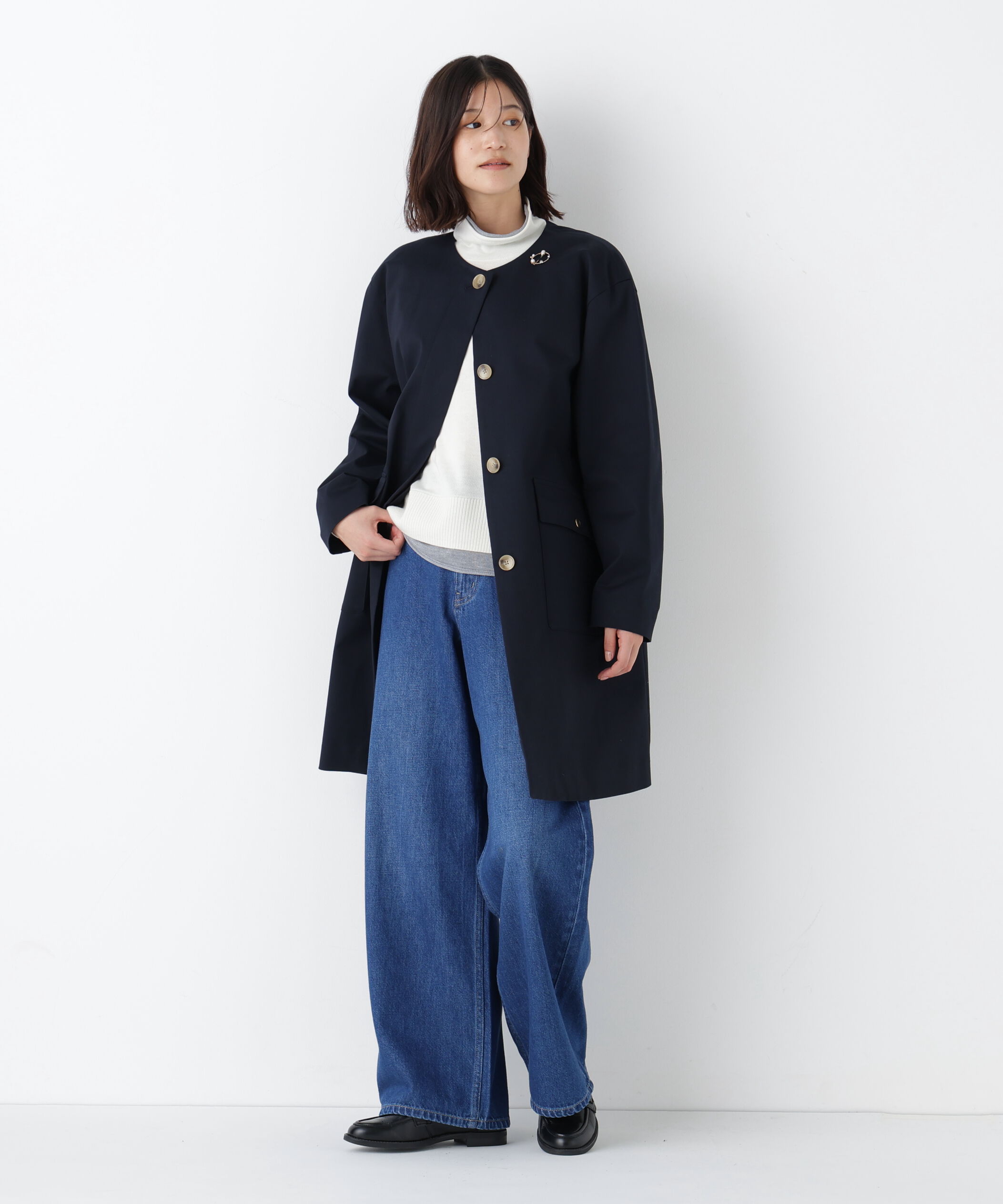  「◆ソフトデニムセミワイドパンツ」|その他|