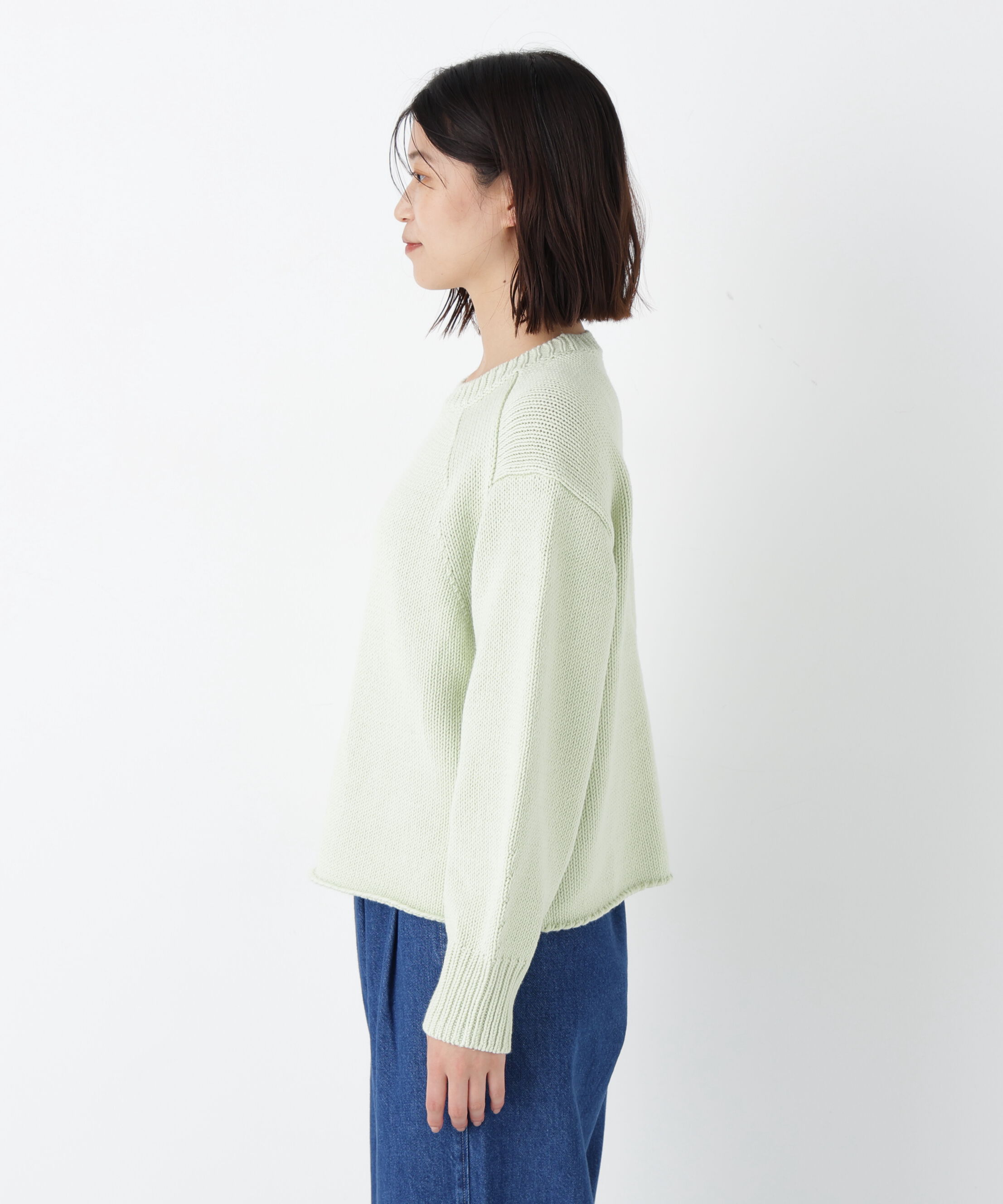  「◆《ウォッシャブル》コットンミックスローゲージニットプルオーバー」|ニット・セーター|