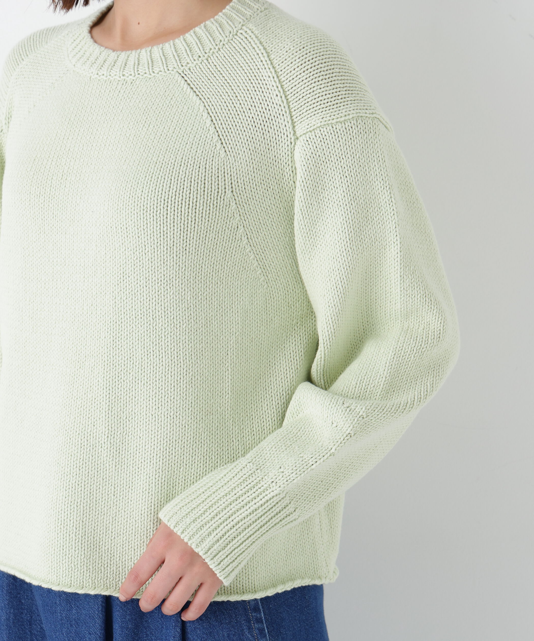  「◆《ウォッシャブル》コットンミックスローゲージニットプルオーバー」|ニット・セーター|