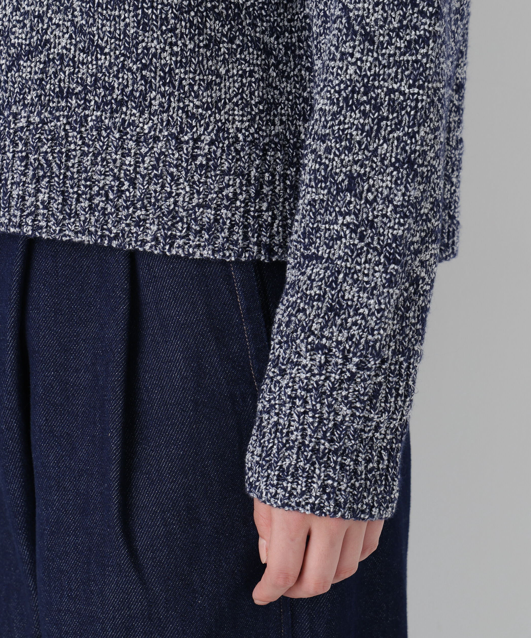  「◆《ウォッシャブル》ＭＩＸヤーンクルーネックカーディガン」|ニット・セーター|