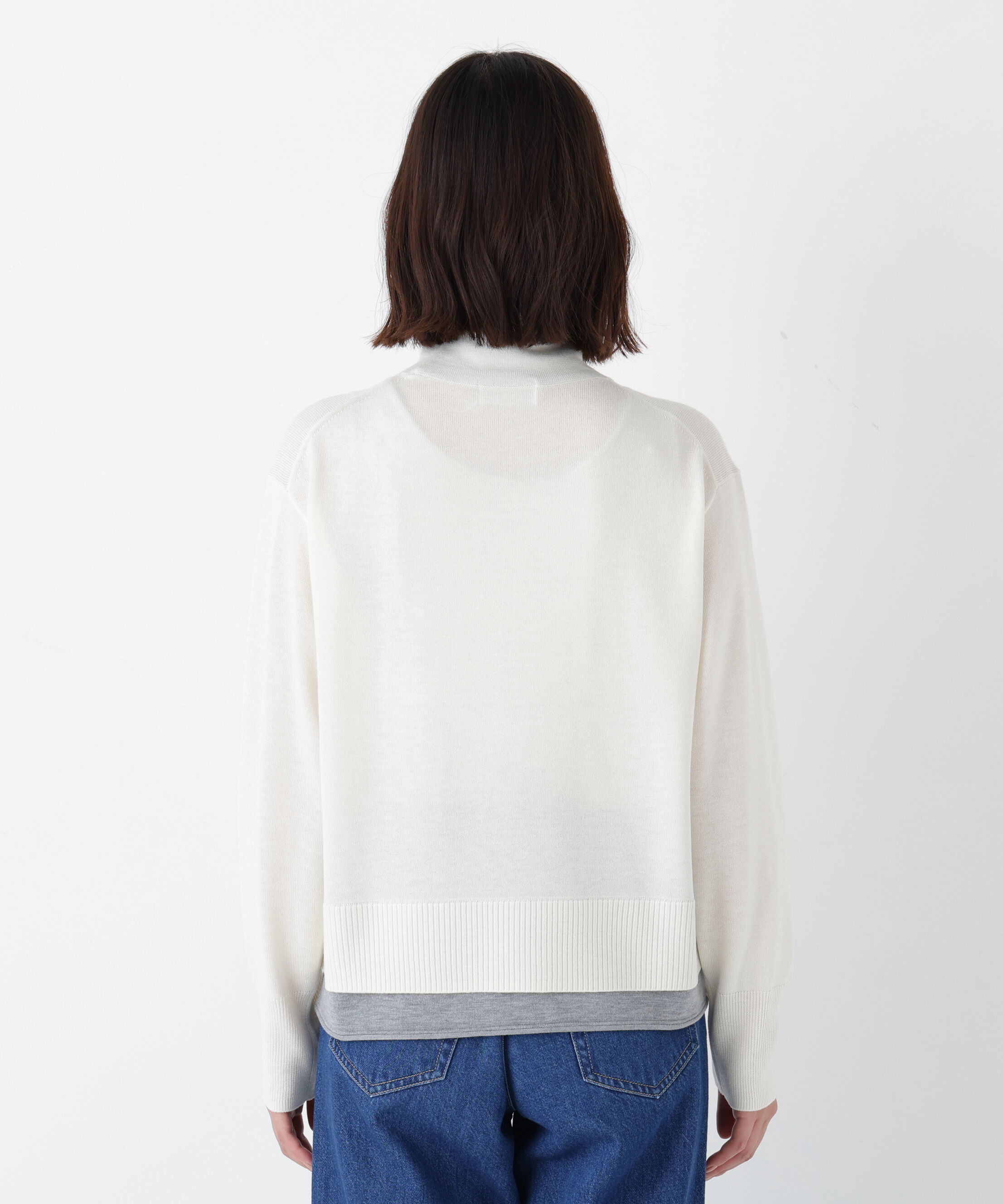  「◆《ウォッシャブル》ウールＭＩＸハイゲージバイカラータートルＰ／Ｏ」|ニット・セーター|