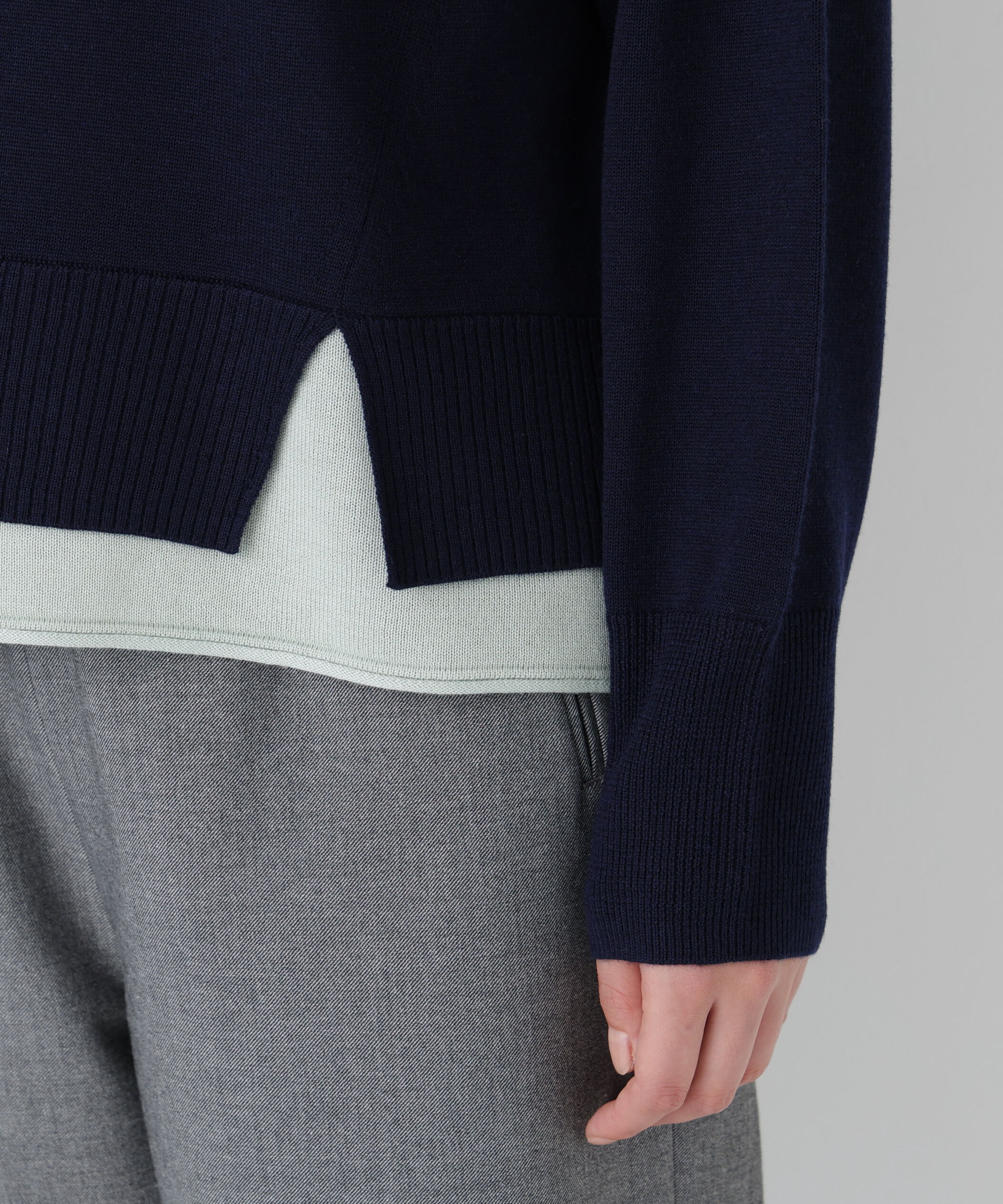  「◆《ウォッシャブル》ウールＭＩＸハイゲージバイカラータートルＰ／Ｏ」|ニット・セーター|