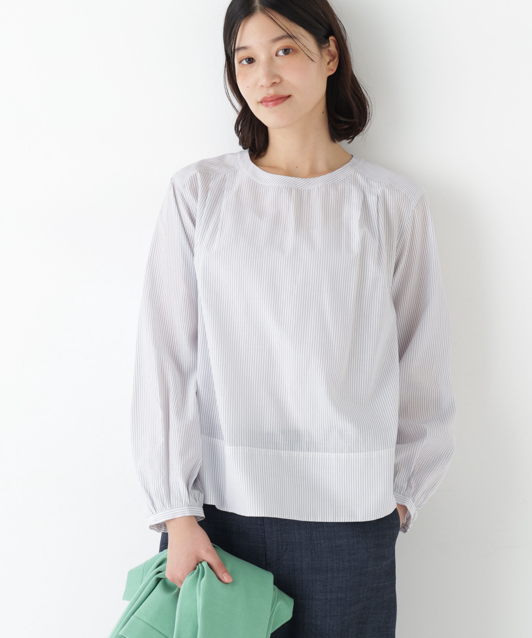 「◆《ウォッシャブル》ストライプボリュームブラウス」|シャツ・ブラウス|ブルーストラ 3