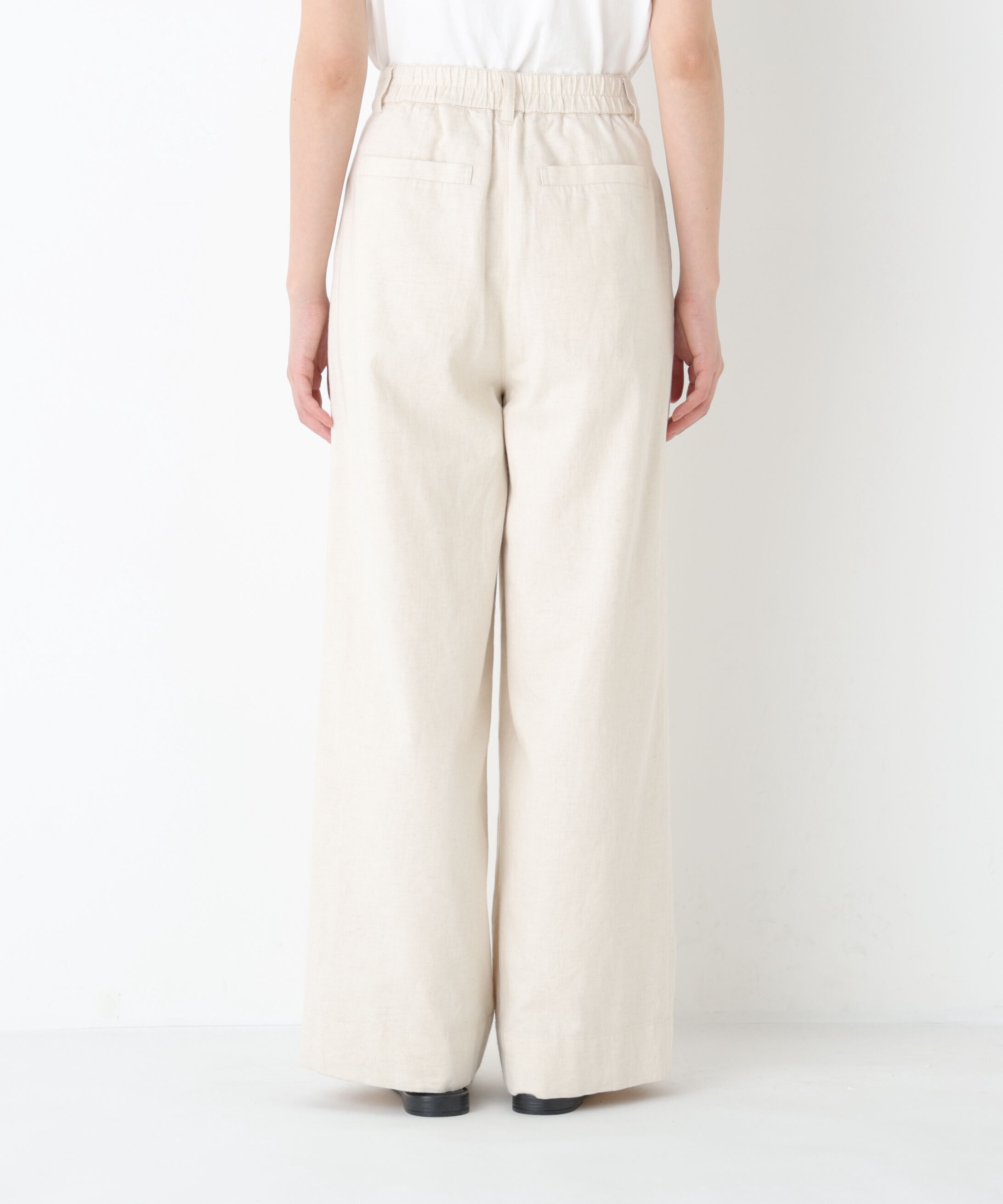  「◆綿麻ライトオンスデニムワイドパンツ」|その他|