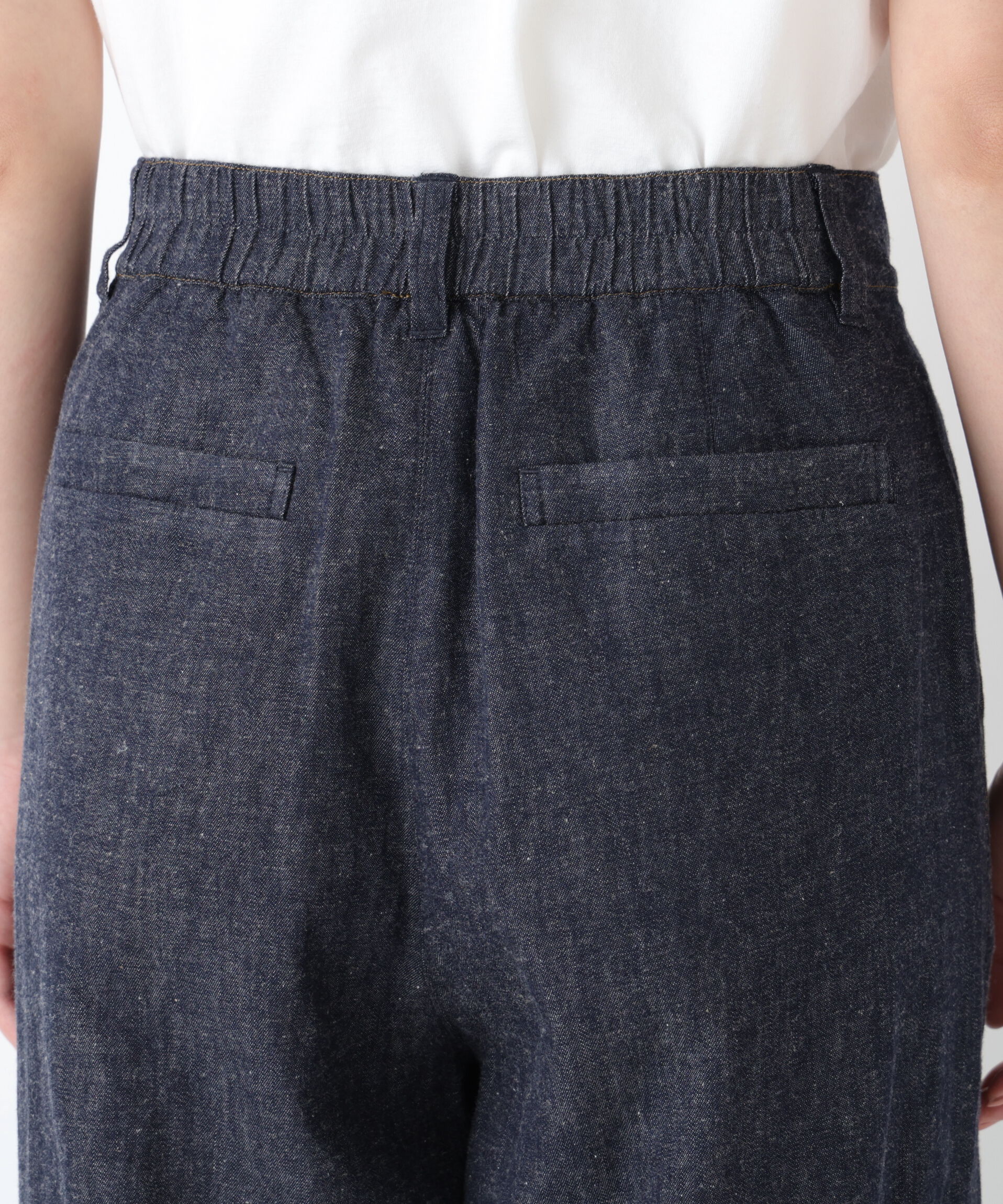  「◆綿麻ライトオンスデニムワイドパンツ」|その他|