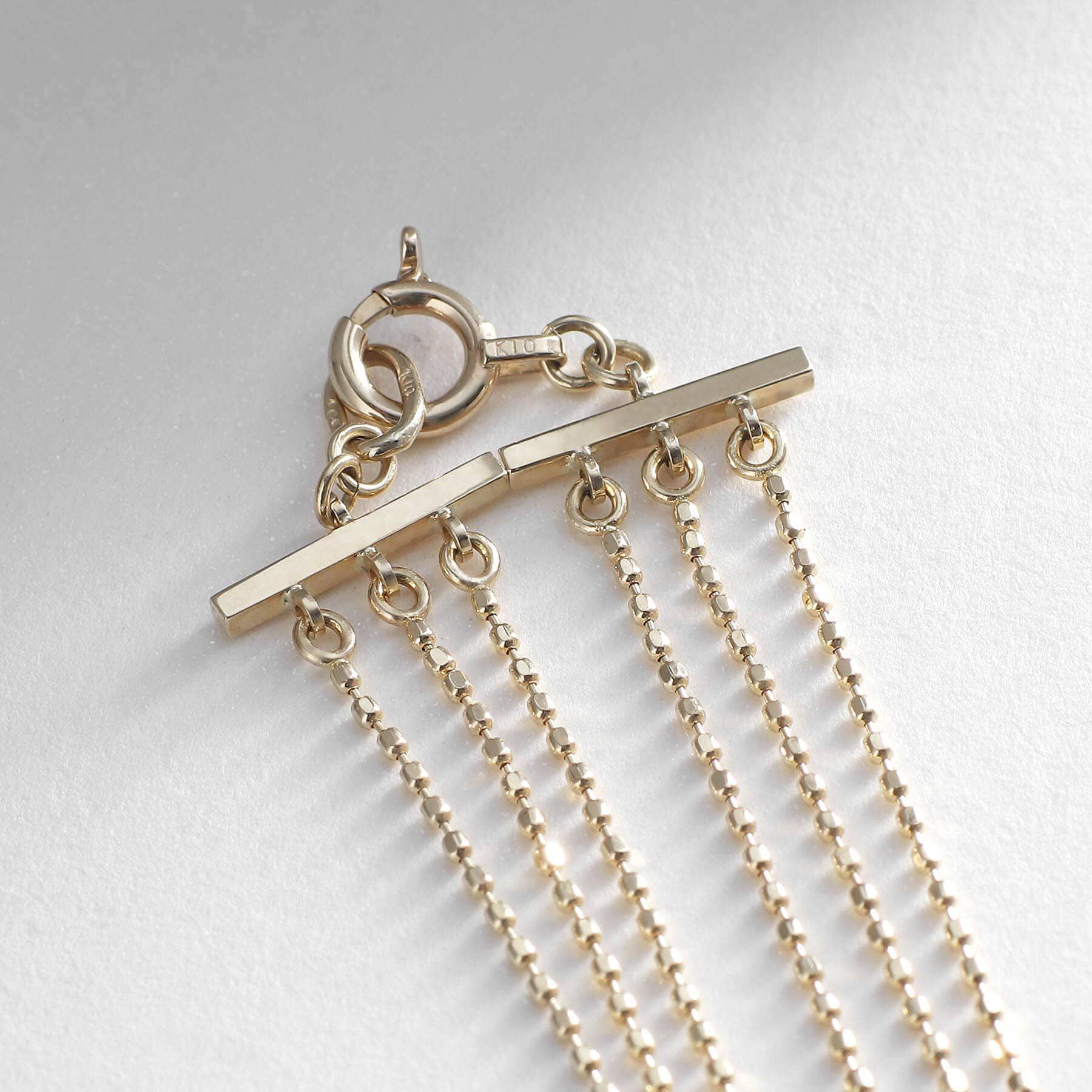 COCOSHNIK「K10カットボールチェーン3連 ブレスレット」|ブレスレット・バングル|