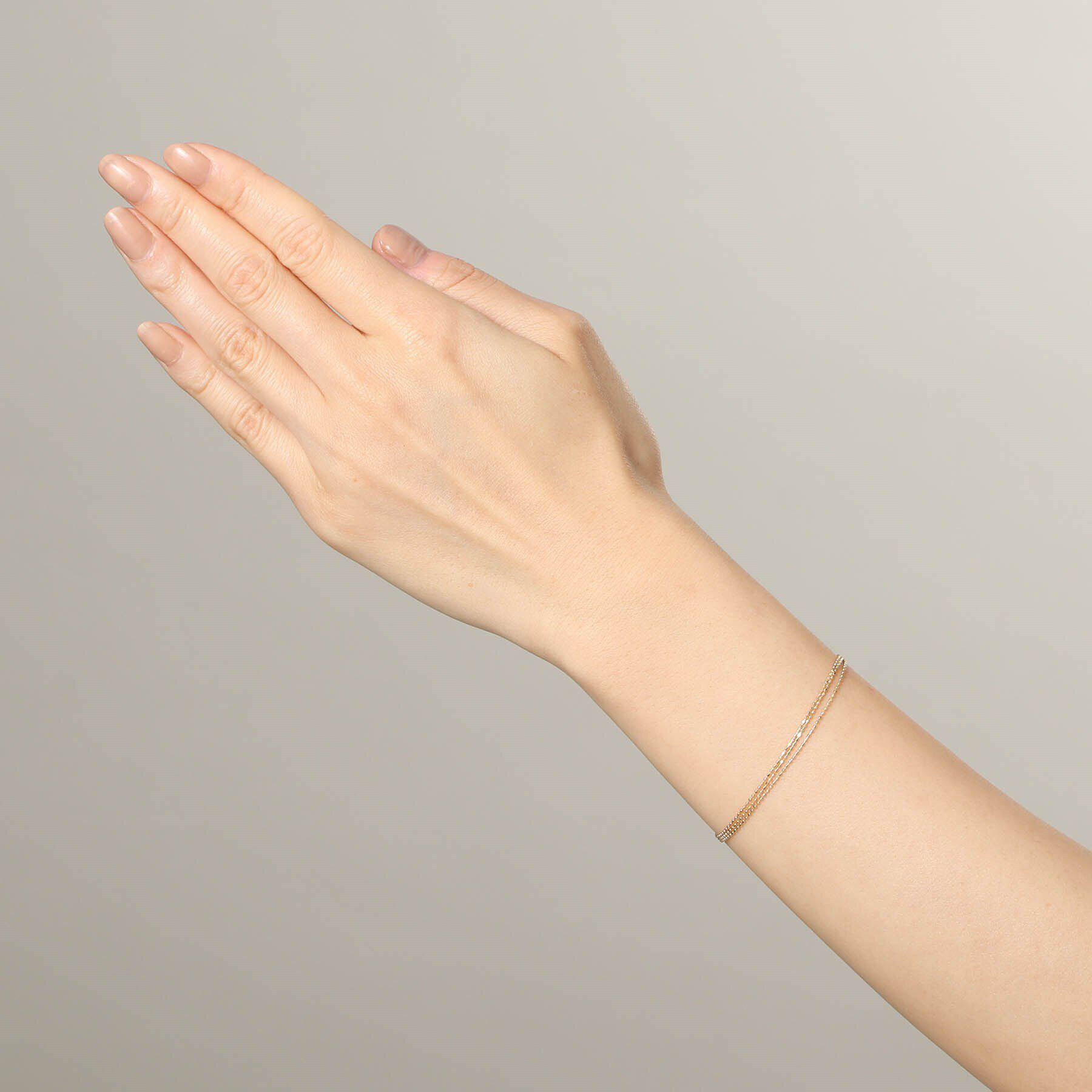 COCOSHNIK「K10カットボールチェーン3連 ブレスレット」|ブレスレット・バングル|