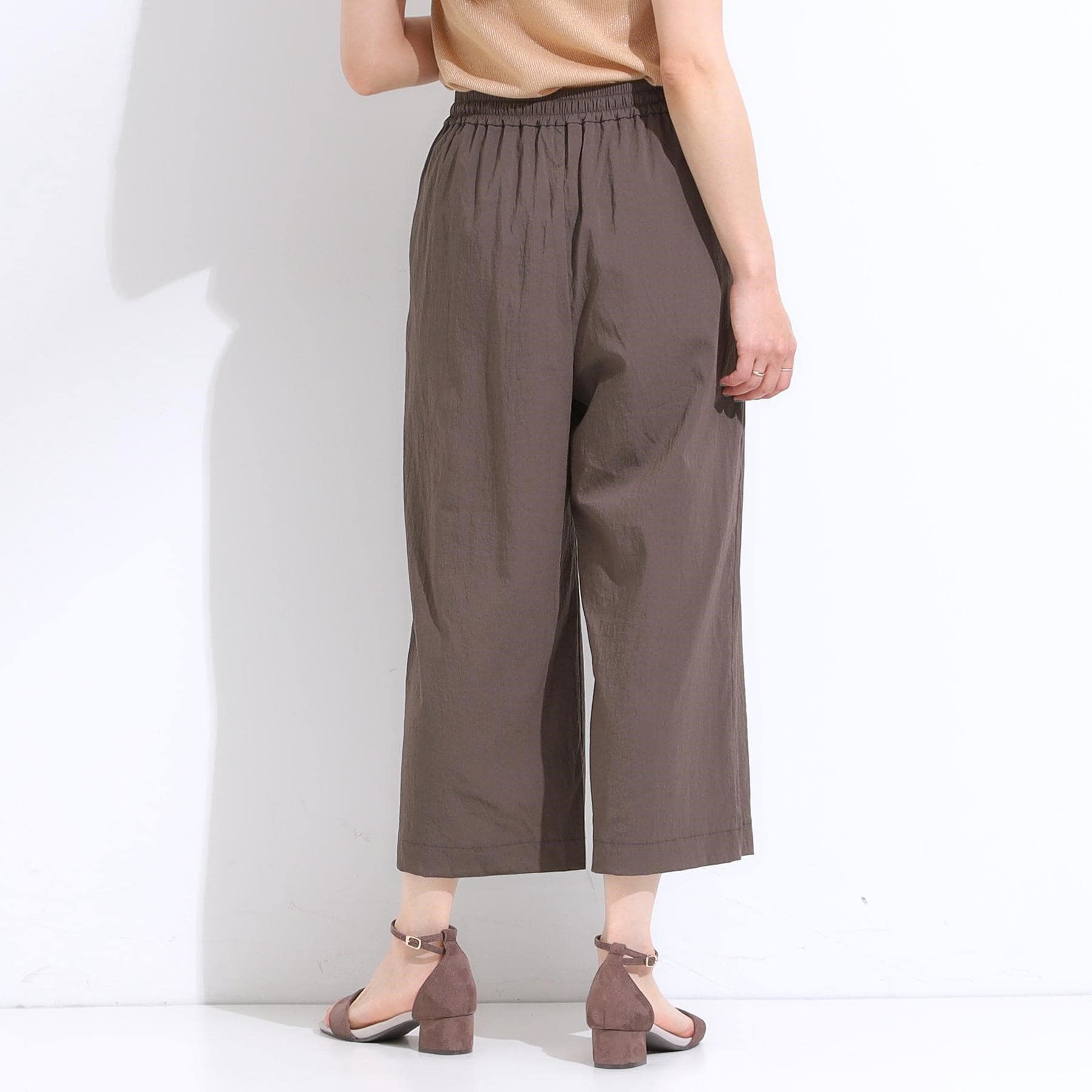 SHOO･LA･RUE「【着丈選べる/S-LL】触れる度ひんやり ゆるきれい イージーワイドパンツ」|その他|