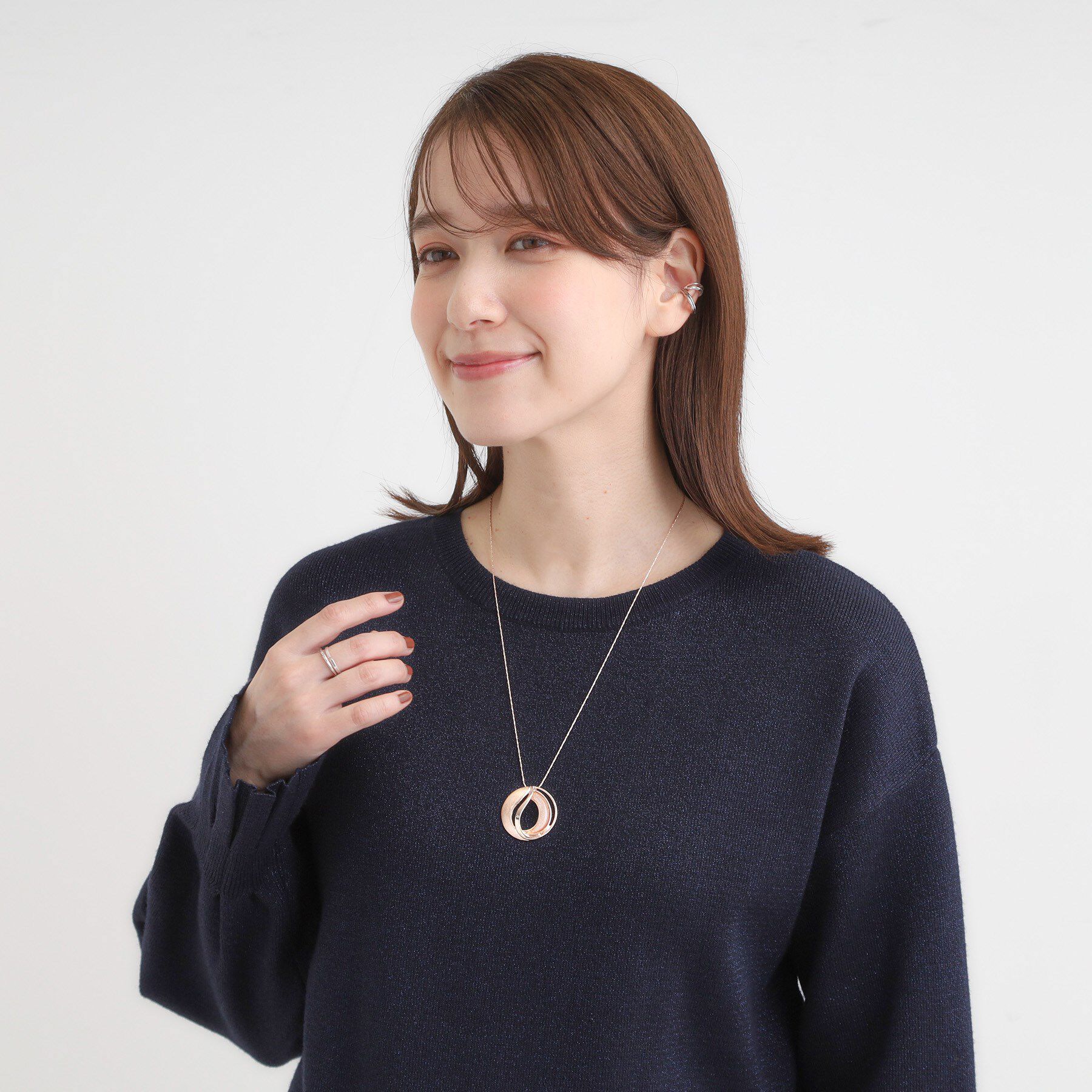 SHOO･LA･RUE「つやなしエポサークルネックレス」|ネックレス|