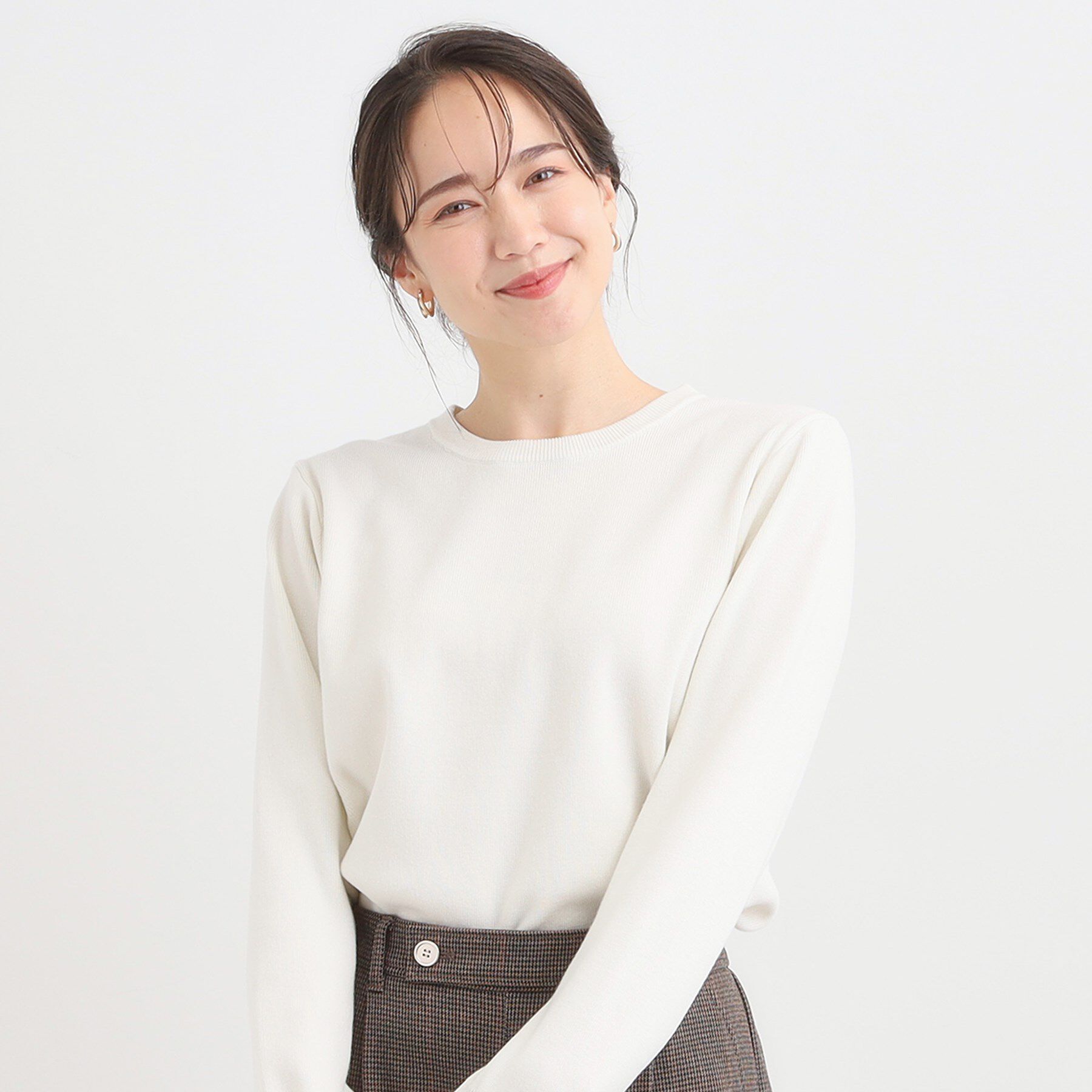 SHOO･LA･RUE「【襟取り外し可/S-LL】上品見え レース襟ニット」|ニット・セーター|