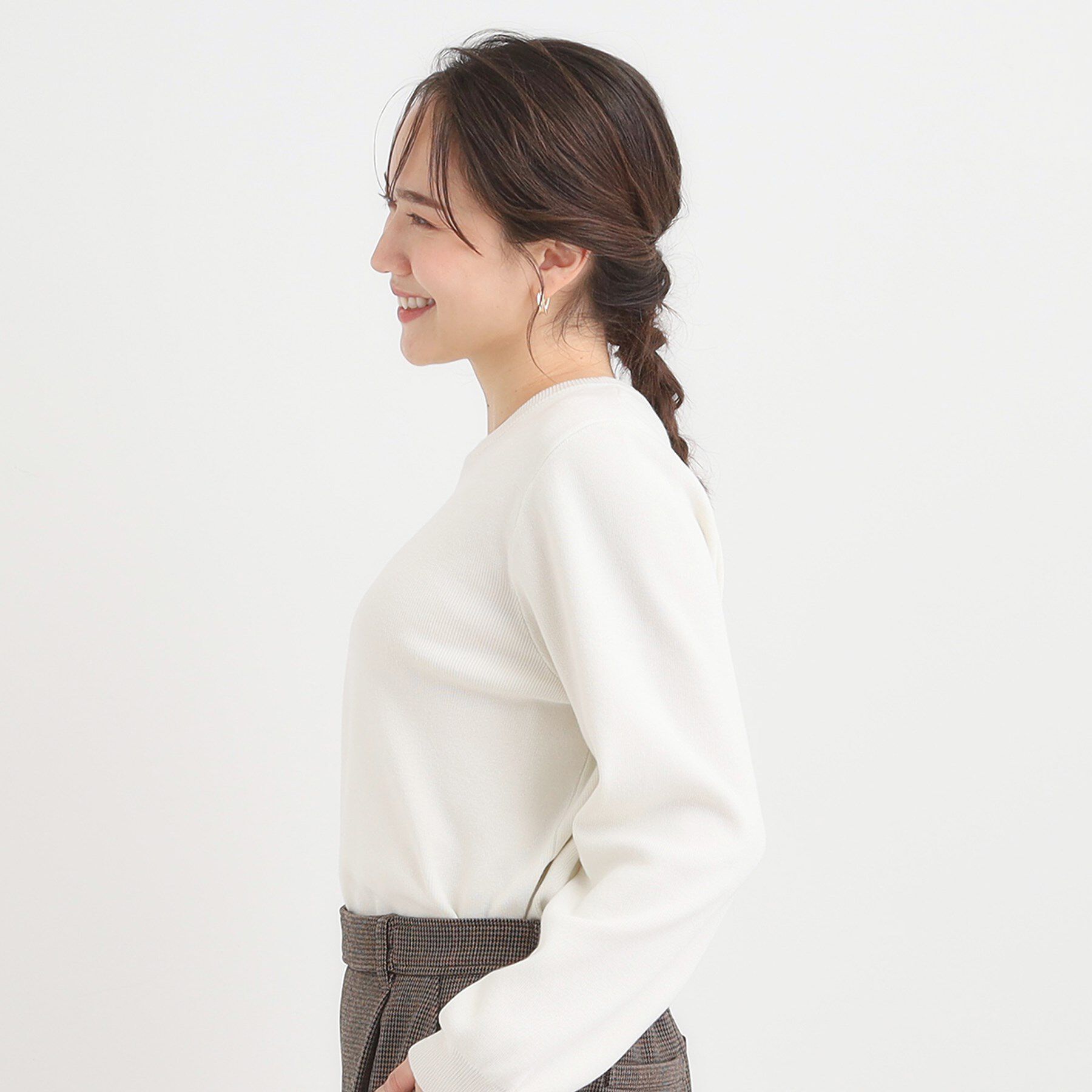 SHOO･LA･RUE「【襟取り外し可/S-LL】上品見え レース襟ニット」|ニット・セーター|