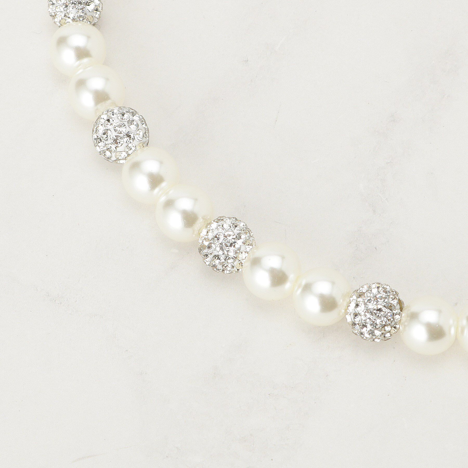 SHOO･LA･RUE「【セレモニー】パヴェ＆パール調ショートネックレス」|ネックレス|