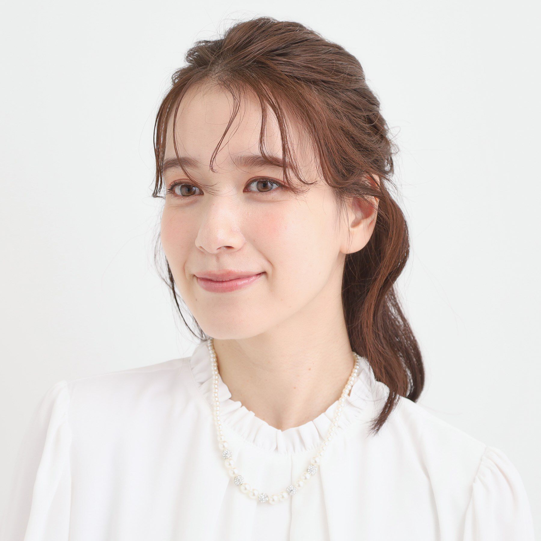 SHOO･LA･RUE「【セレモニー】パヴェ＆パール調ショートネックレス」|ネックレス|