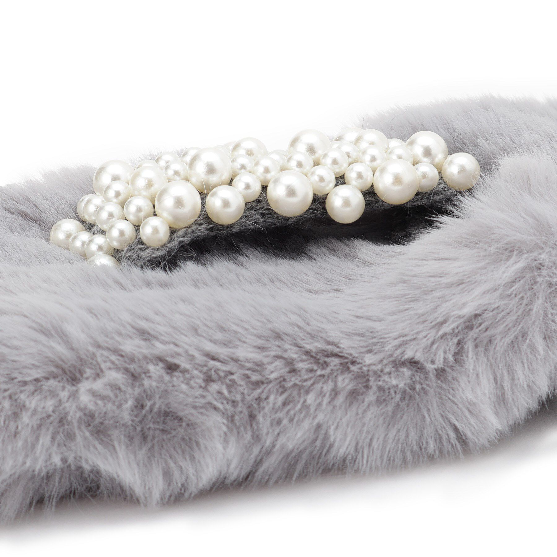 SHOO･LA･RUE「フェイクパール付きフェイクファーティペット」|ストール|