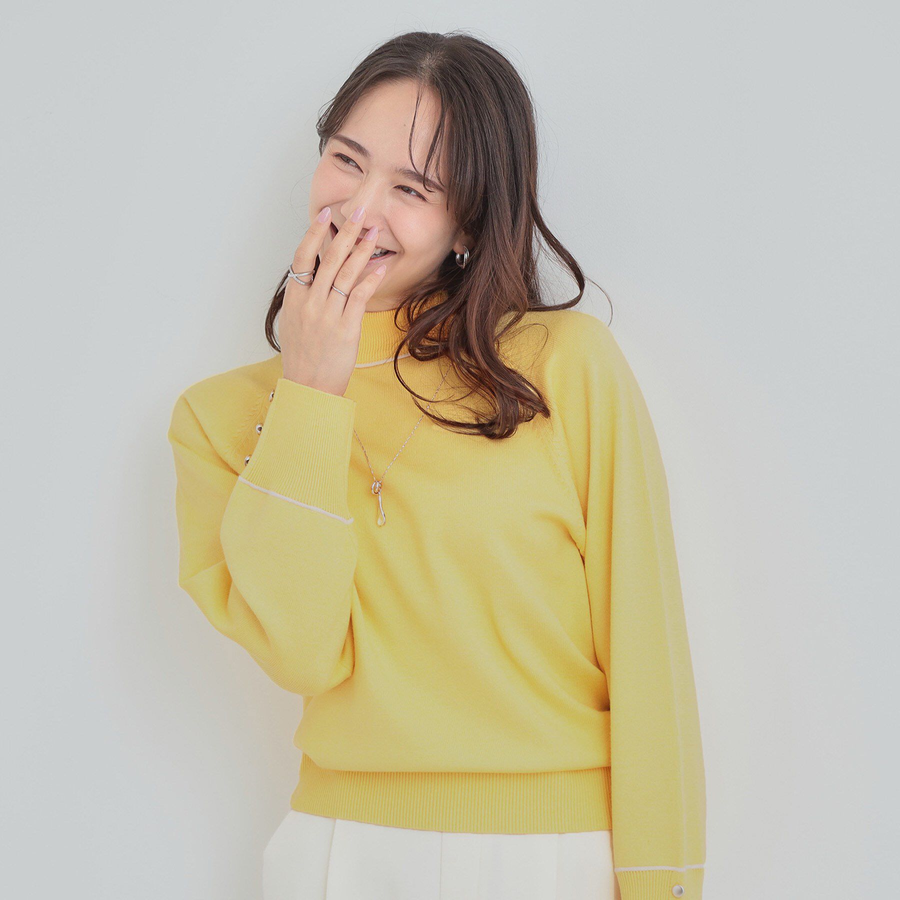 SHOO･LA･RUE「【洗濯機可/吸湿発熱】チクチクしにくいもちもちハイネックニット」|ニット・セーター|