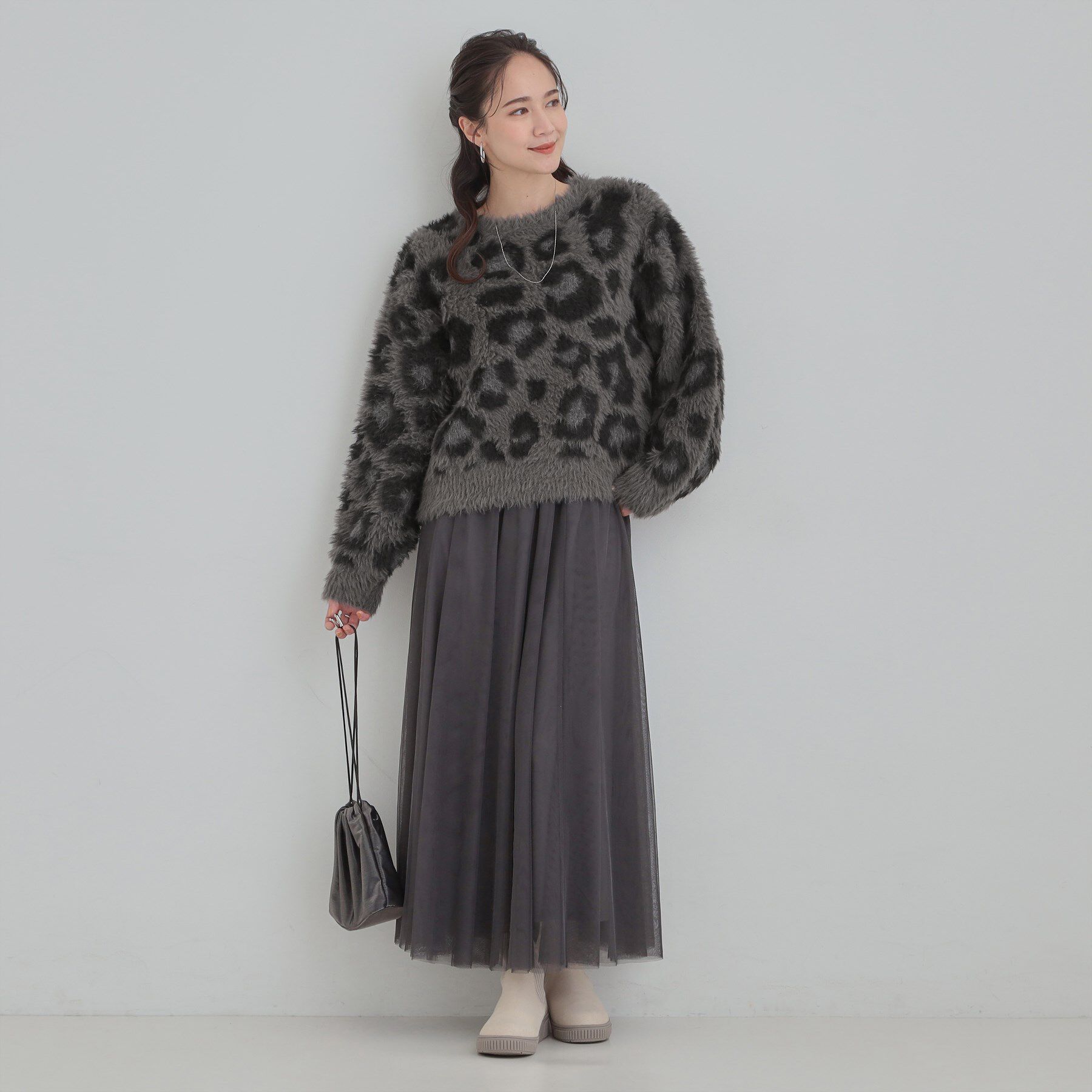 SHOO･LA･RUE「【選べる4柄】ふわふわ ロングフェザーニット」|ニット・セーター|