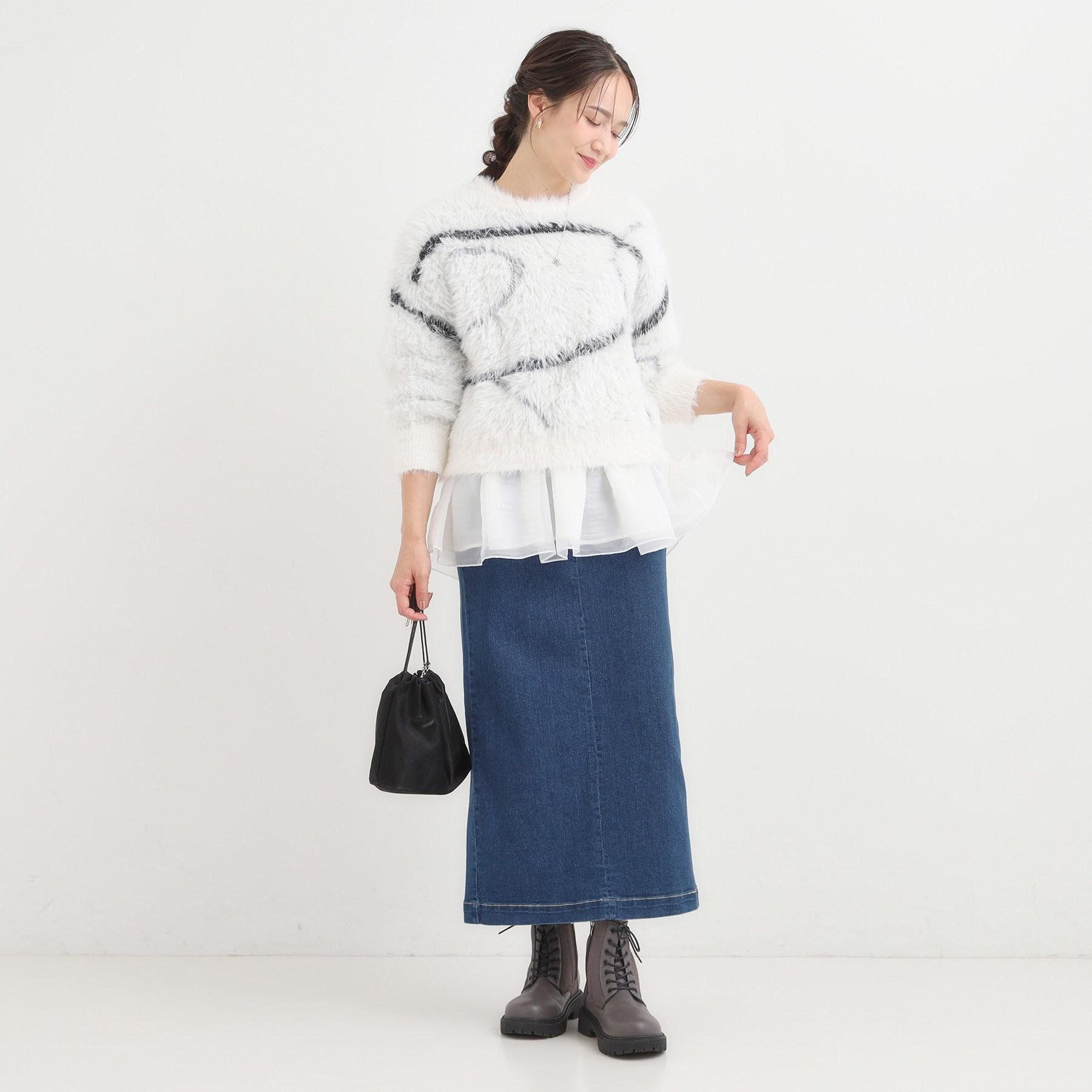 SHOO･LA･RUE「【選べる4柄】ふわふわ ロングフェザーニット」|ニット・セーター|