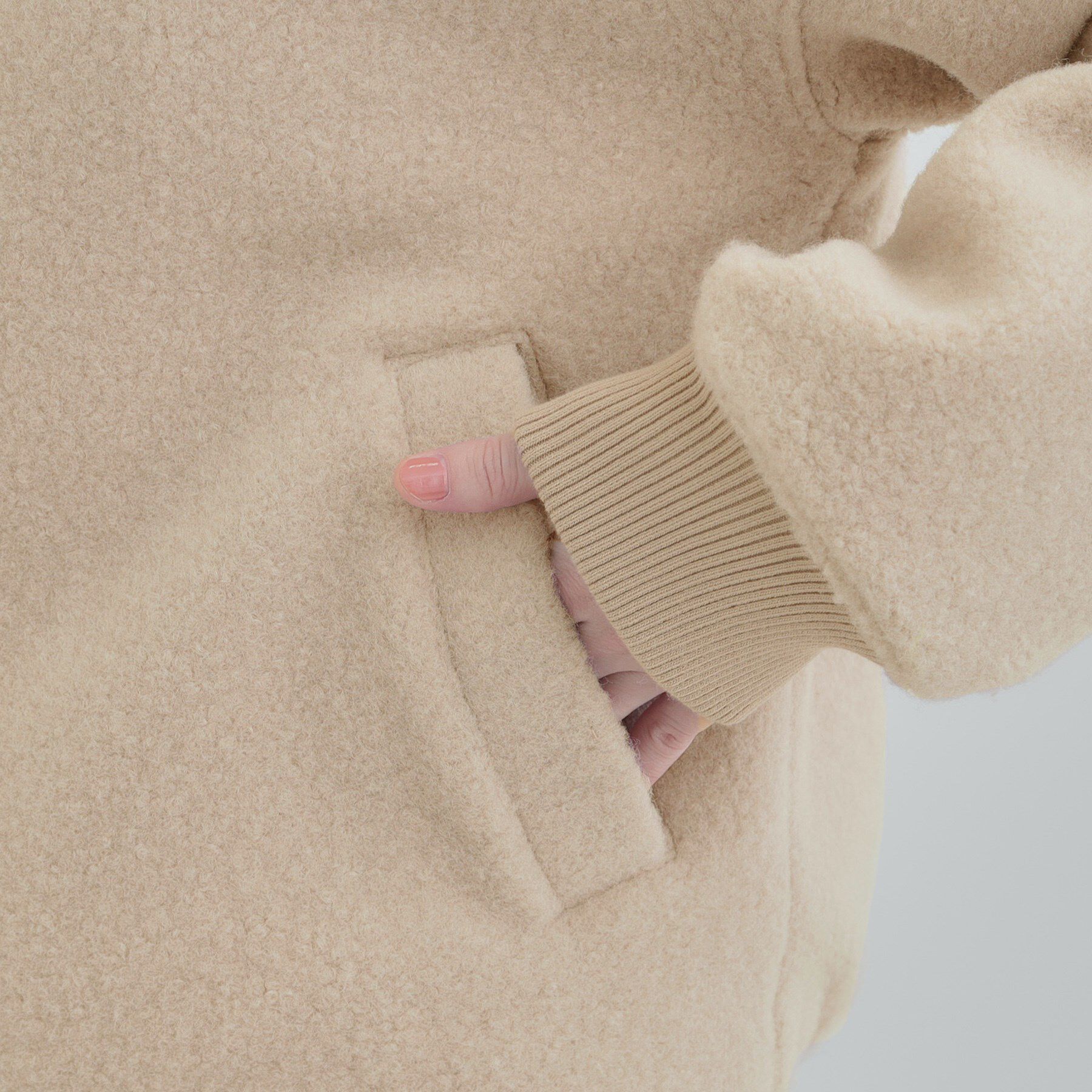 SHOO･LA･RUE「【S-LL】軽くてふんわりあたたかい スライバージャケット」|ブルゾン・スタジャン|