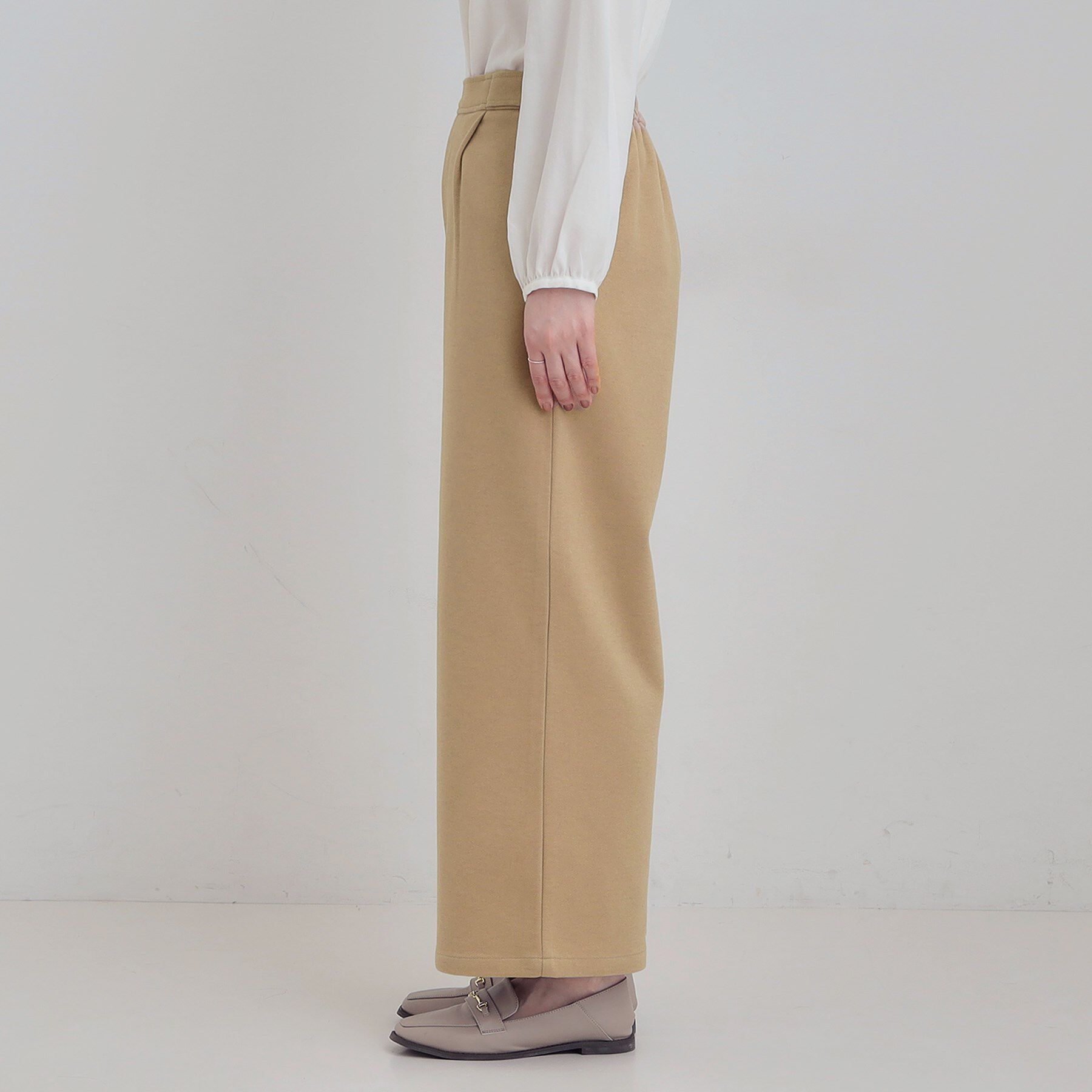 SHOO･LA･RUE「【洗濯機可/S-LL】ウエストのタブボタンがポイント　ワイドパンツ」|その他|