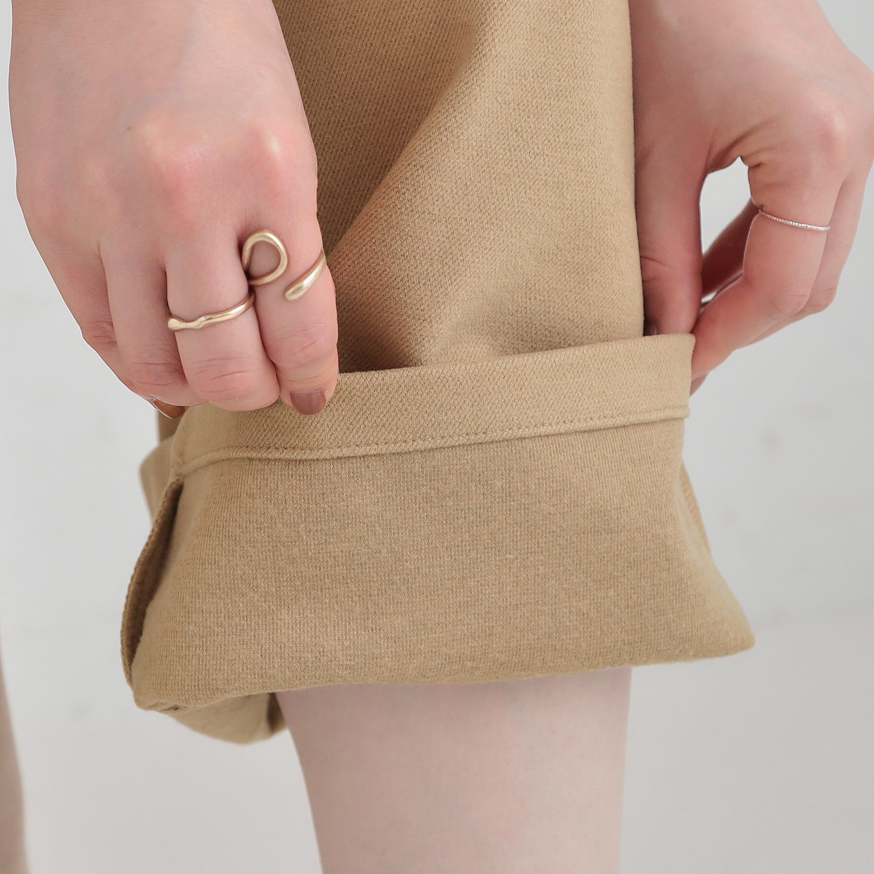 SHOO･LA･RUE「【洗濯機可/S-LL】ウエストのタブボタンがポイント　ワイドパンツ」|その他|